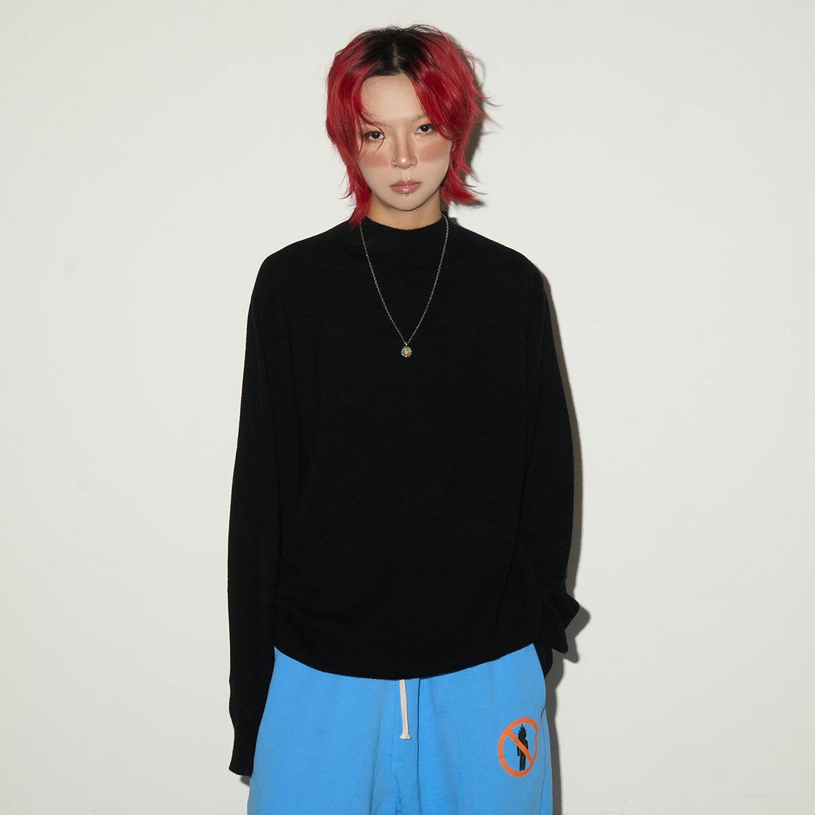 Bottle Neck Oversize Knit Sweater