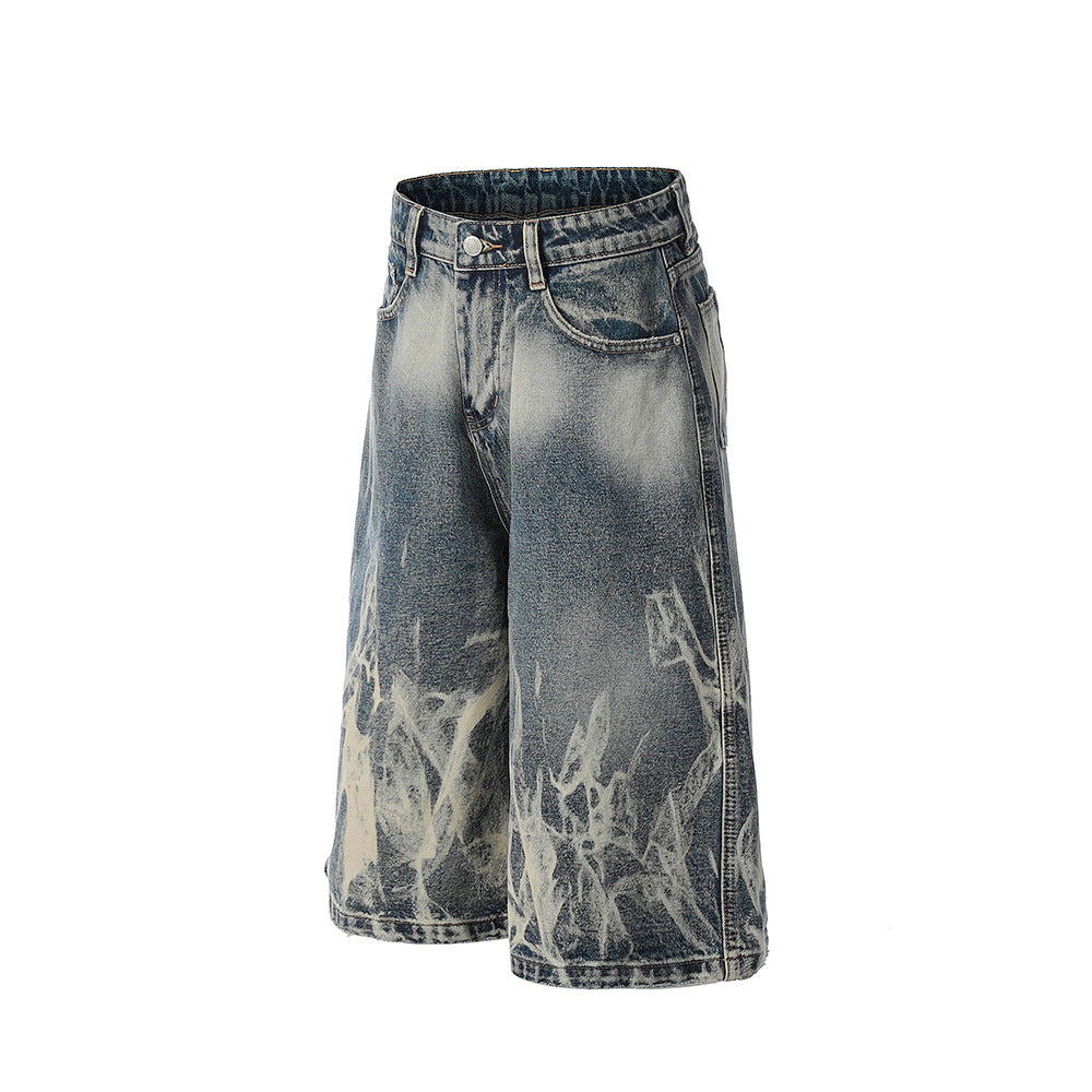 Punk Tie-Dye Denim Short