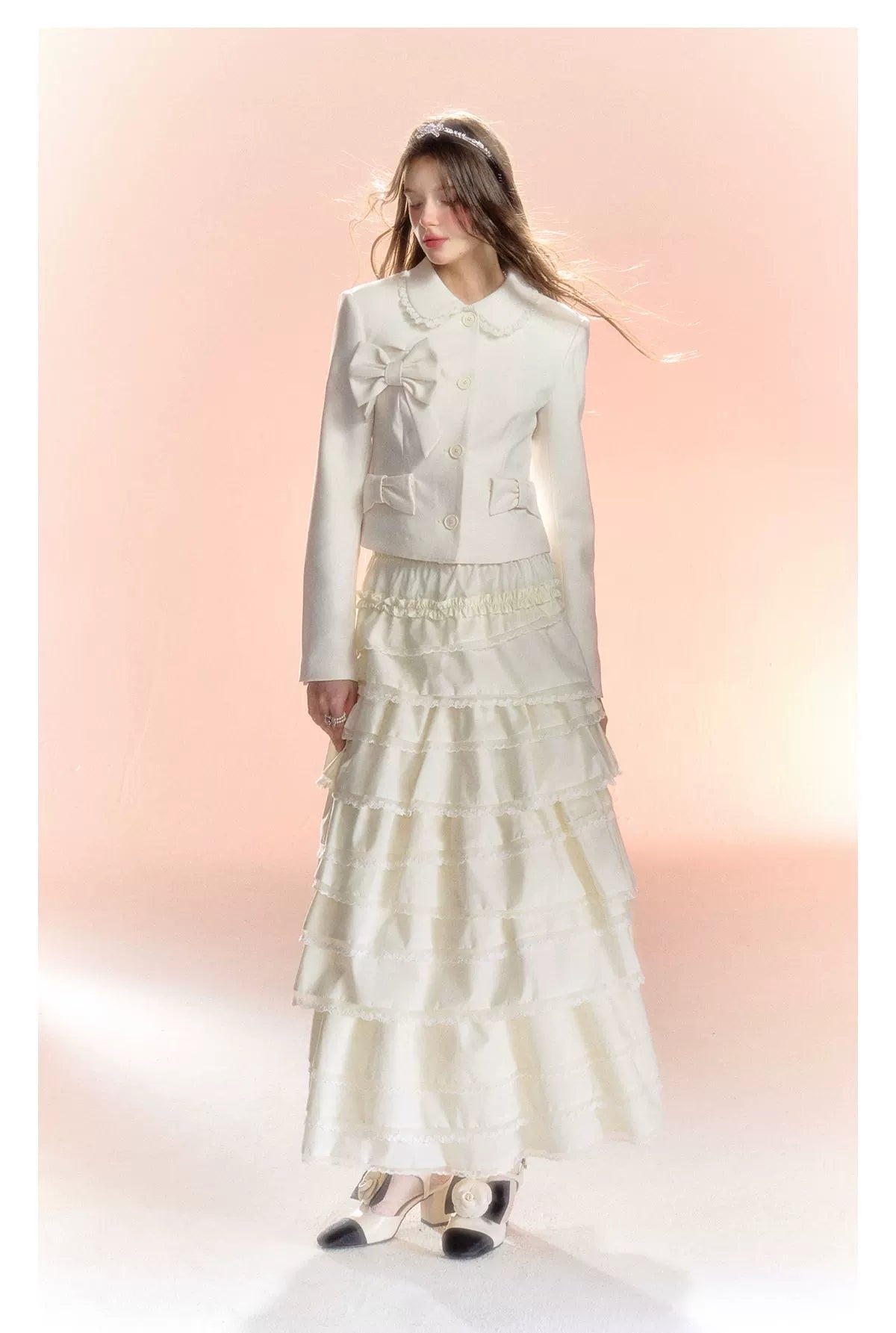 Original Lace Ruffle Short Skirt & Long Skirt