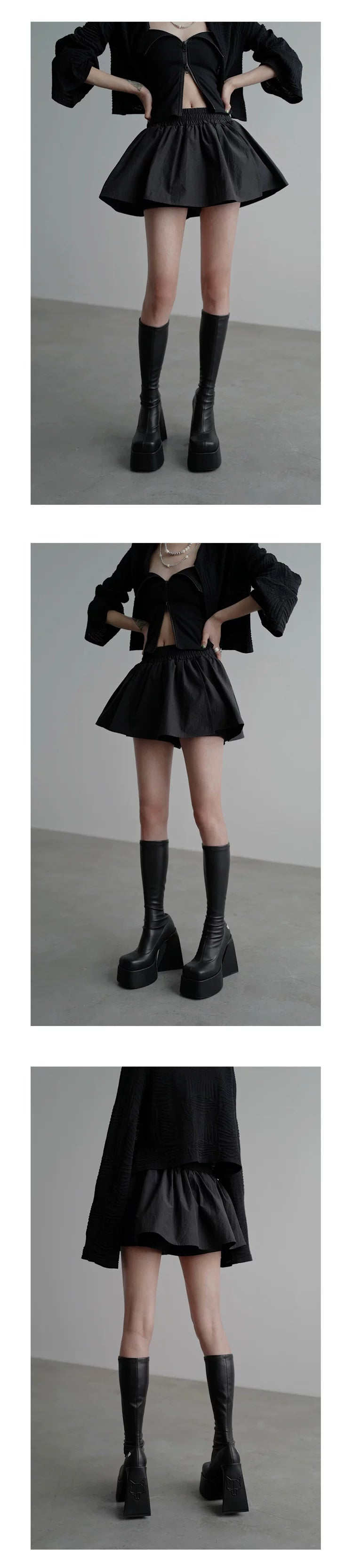 Fake Layered Culotte Skirt
