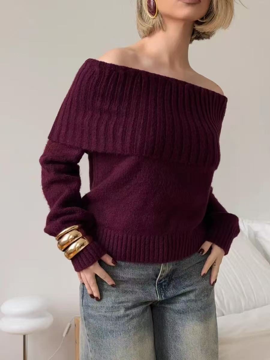 Long-Sleeved Basic Knitted Sweater