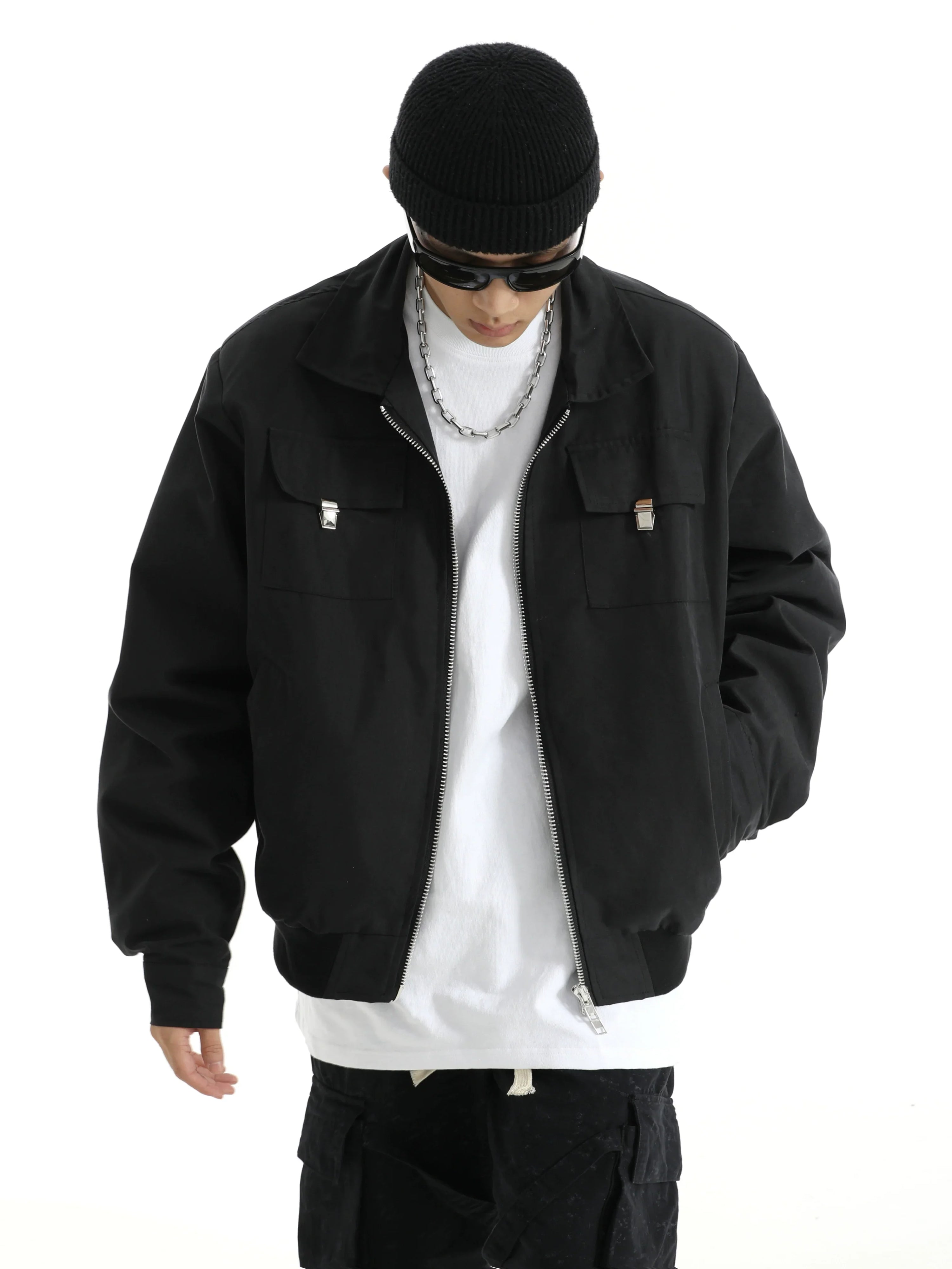 Zipper Casual Short Jacket