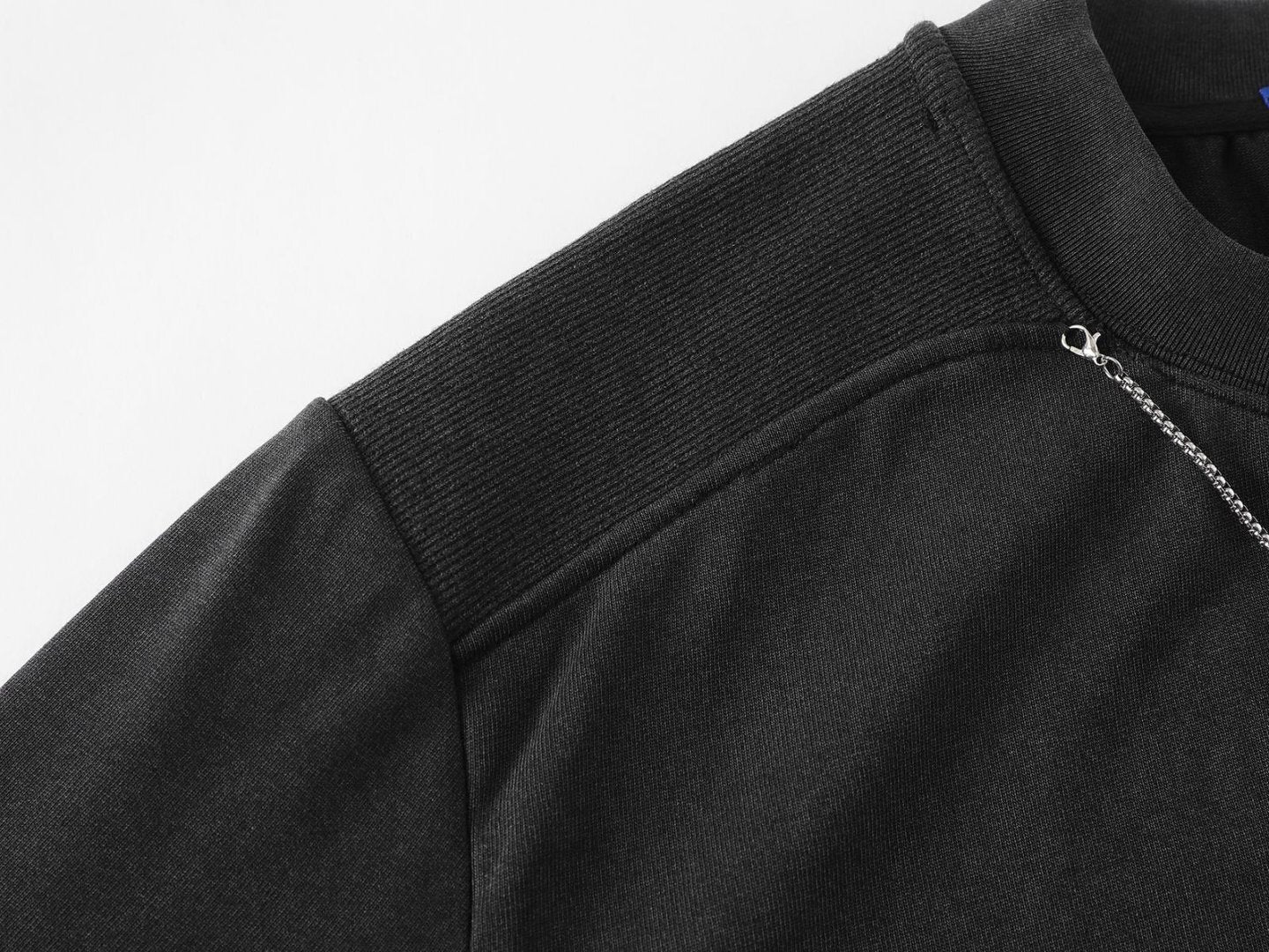 Necklece Design Heavyweight Washed Oversize Short Sleeve T-Shirt