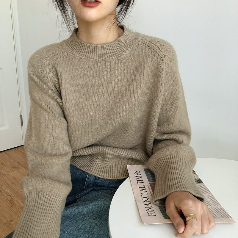 Round Neck Women Basic Sweater