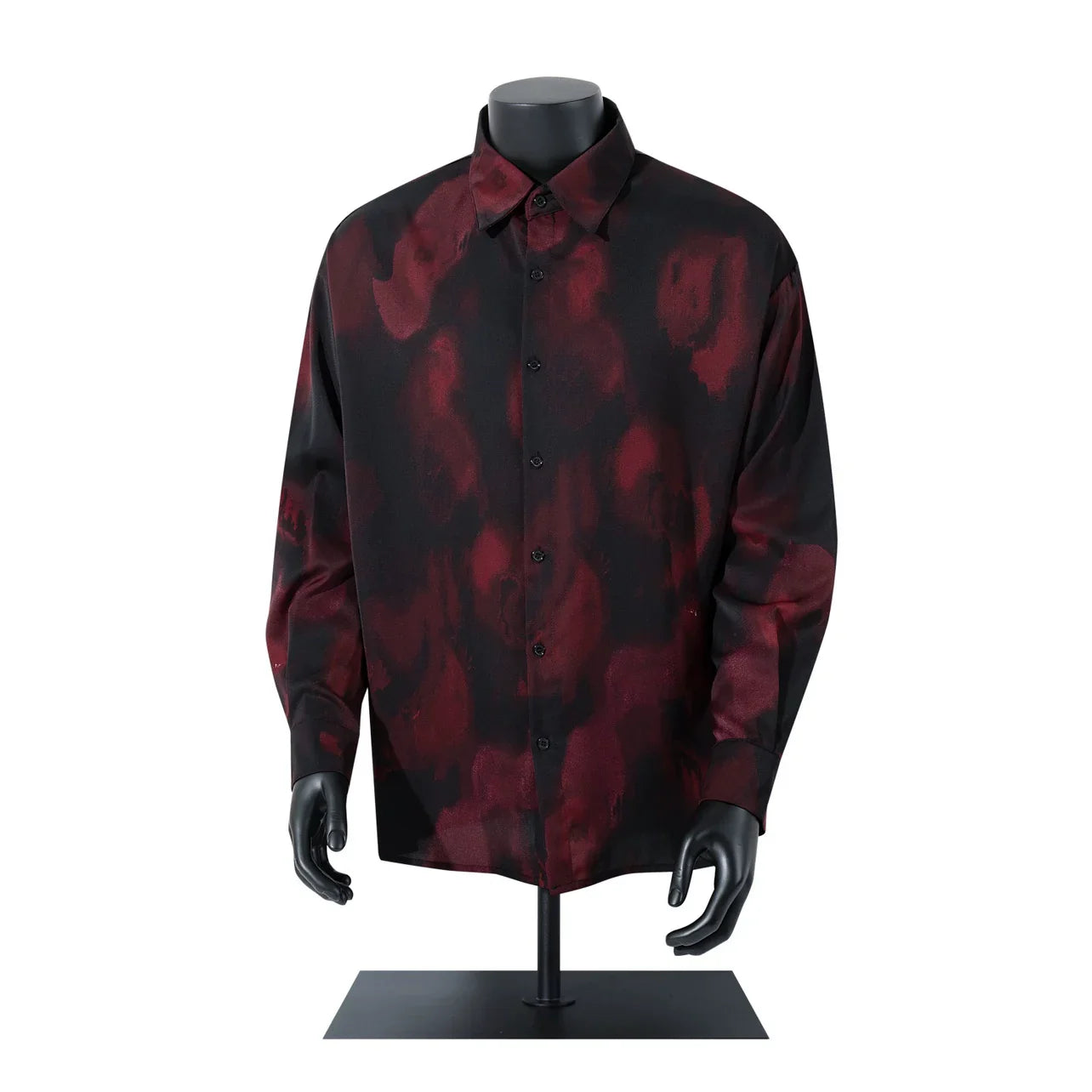 Gradient Tie-Dye Drape Long Sleeve Shirt
