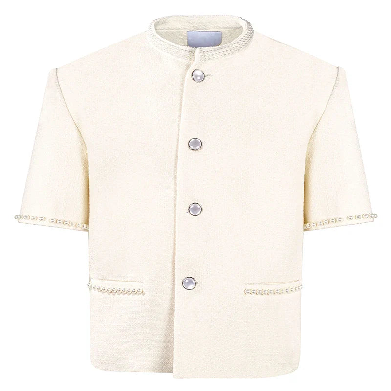 Pearl Short Sleeve Tweed Jacket