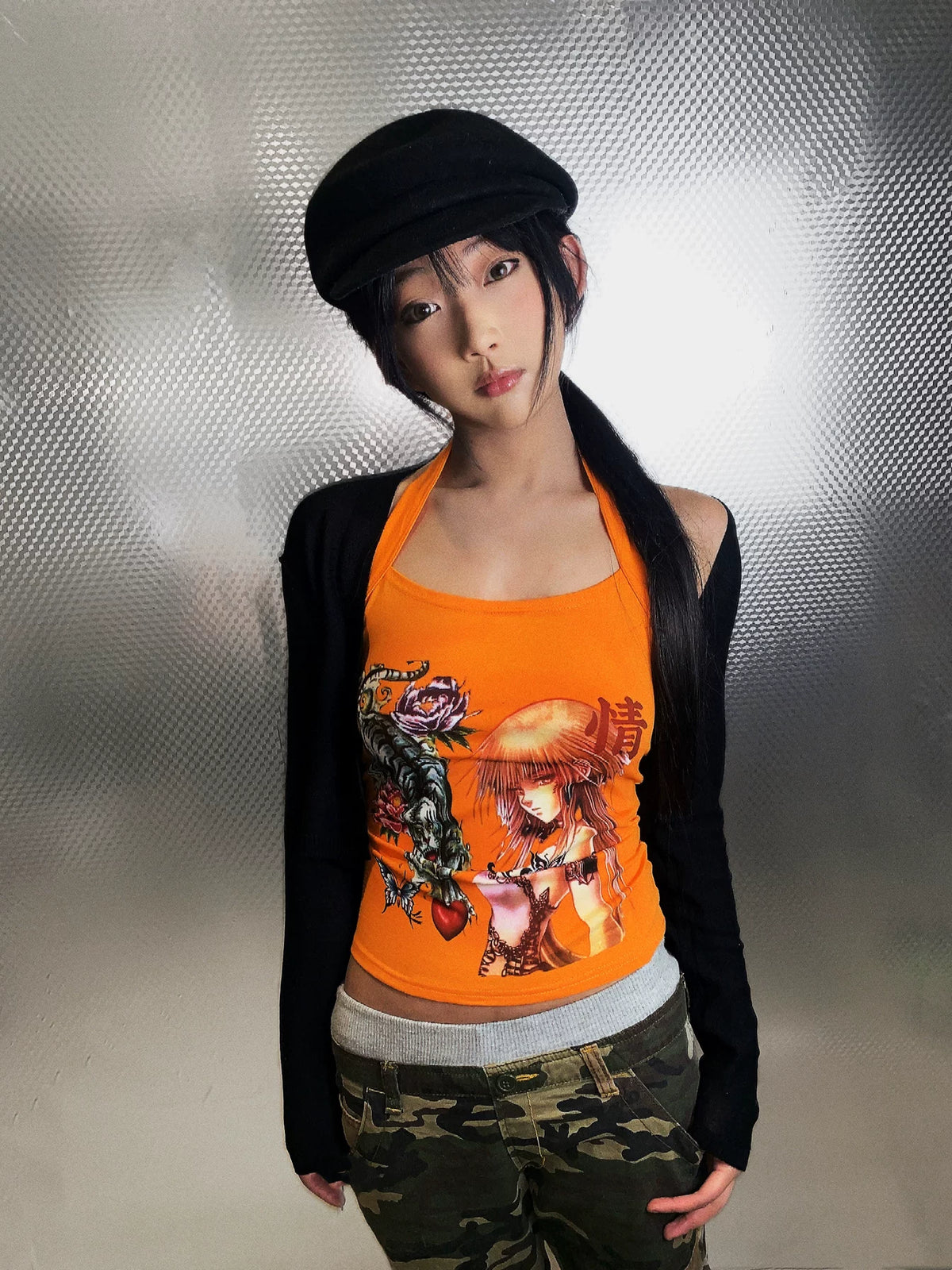 Graffiti Design Hanging Neck Tank Top