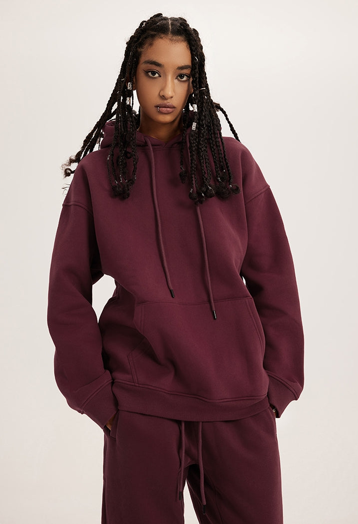 dark red hoodie