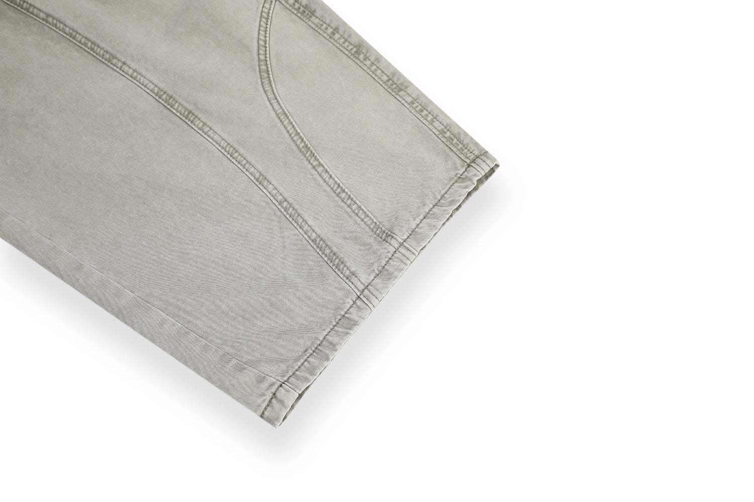 Multi-Pocket Deconstruction Curved Wide Leg Denim Jeans