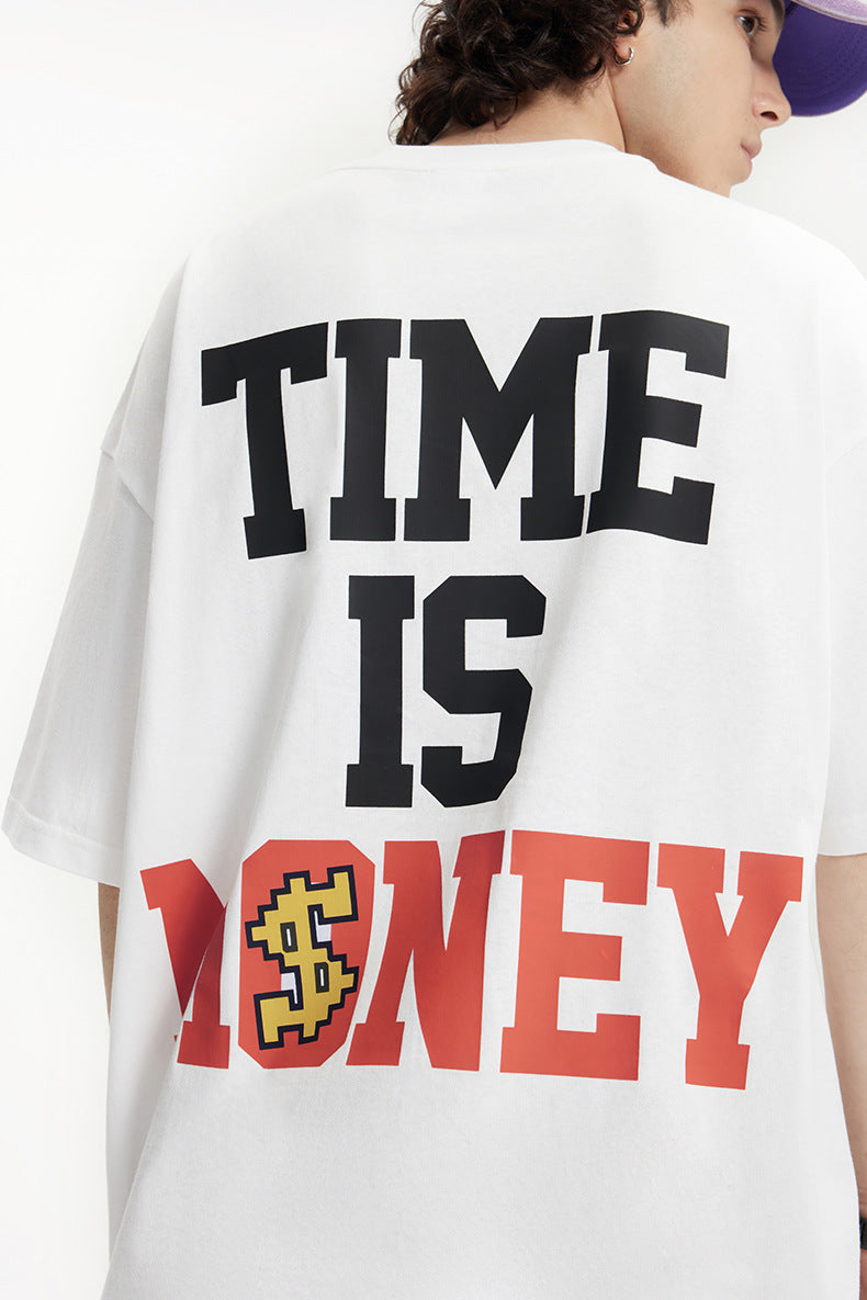 Camiseta con estampado de dóberman luminoso