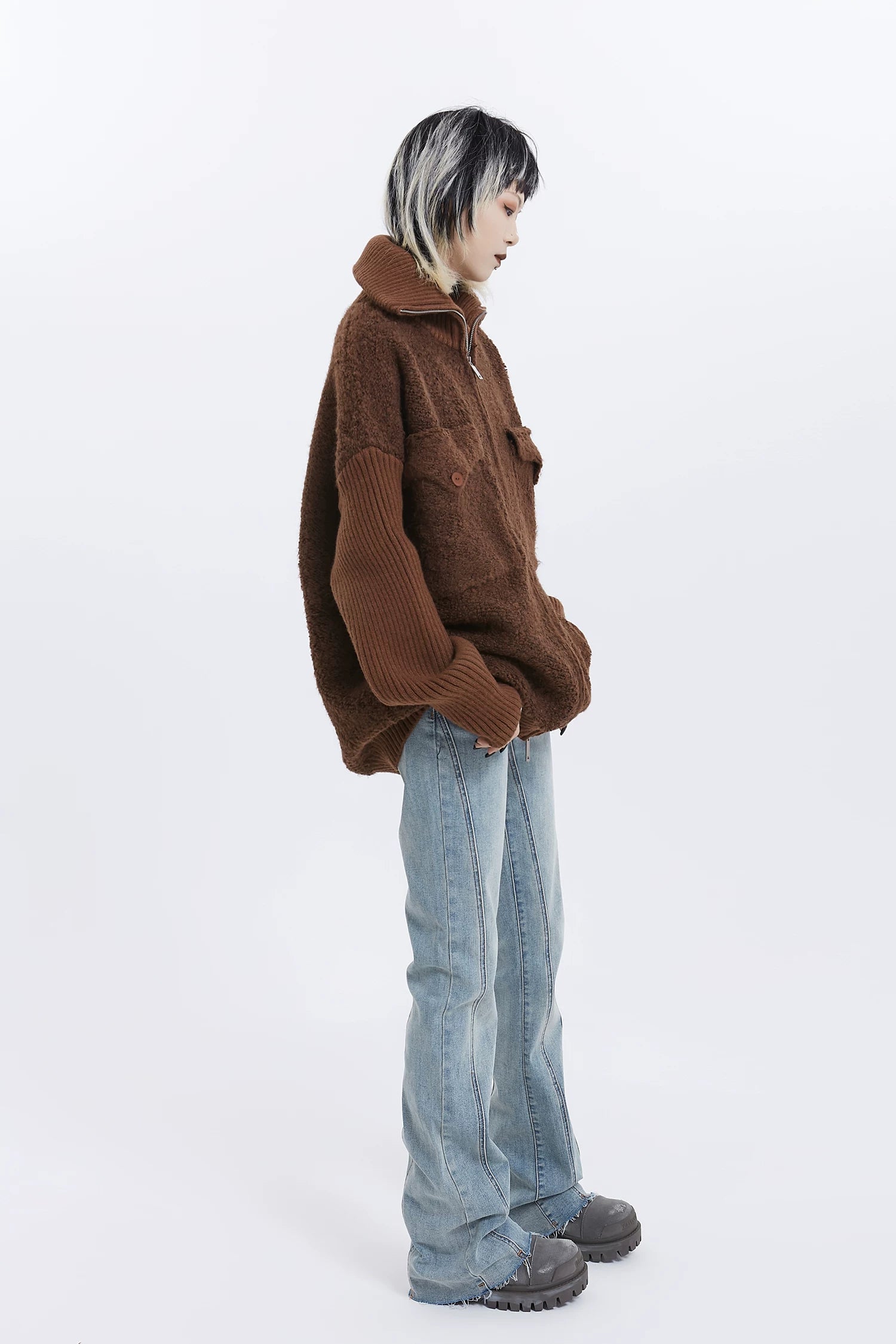 Fade Seam Flare Denim Jeans