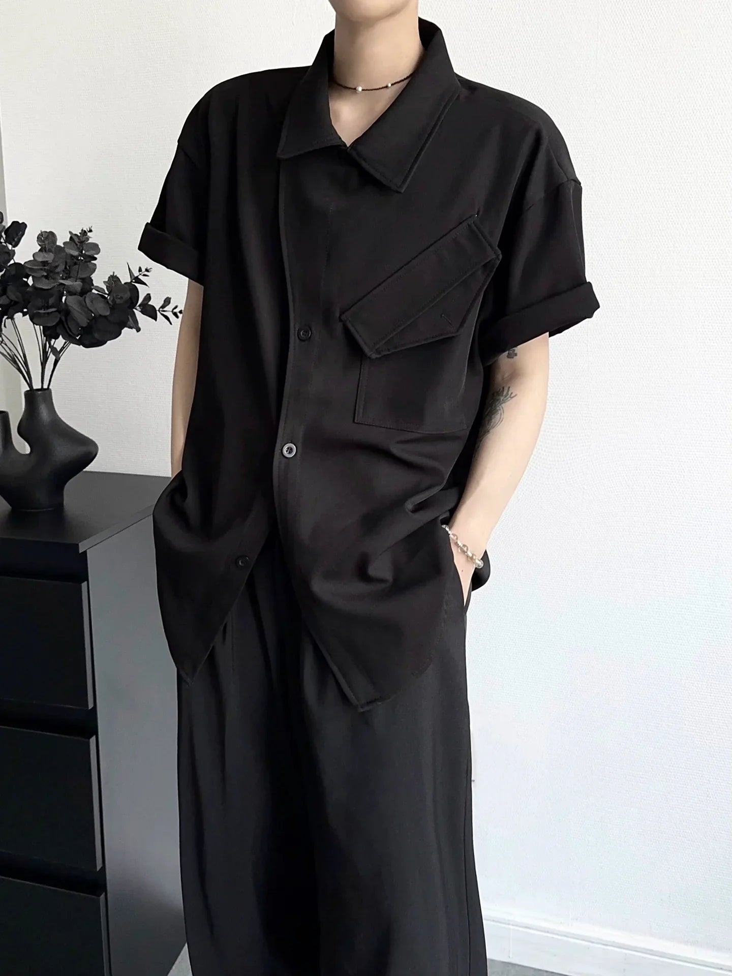 Deconstructed Short Sleeve Shirt