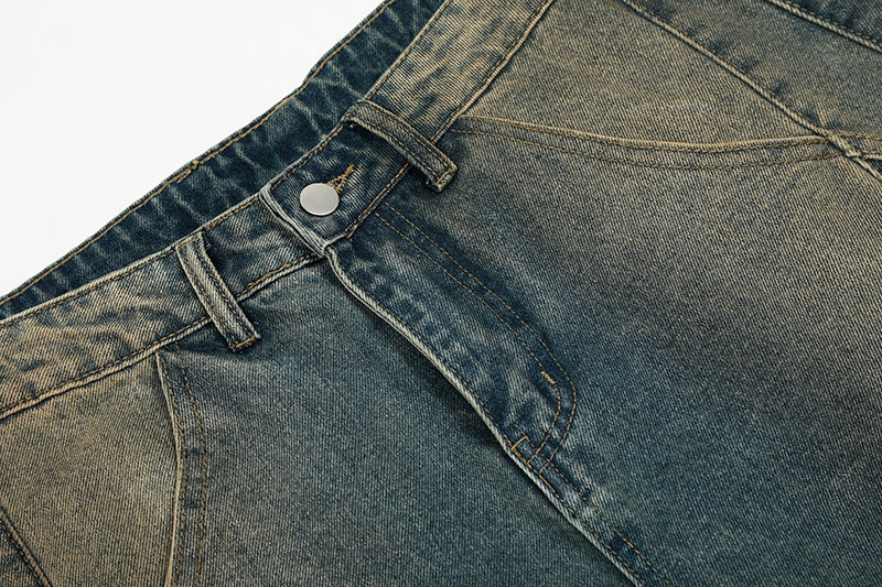 Deconstructed loose vintage washed Jeans