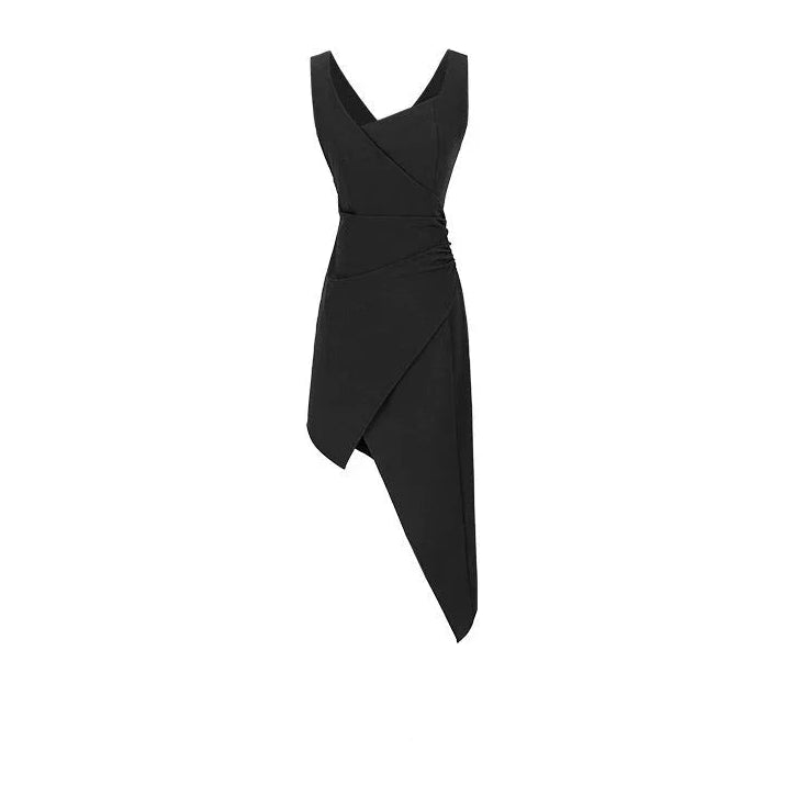 Tank Top Dress With Irregular Hem Length