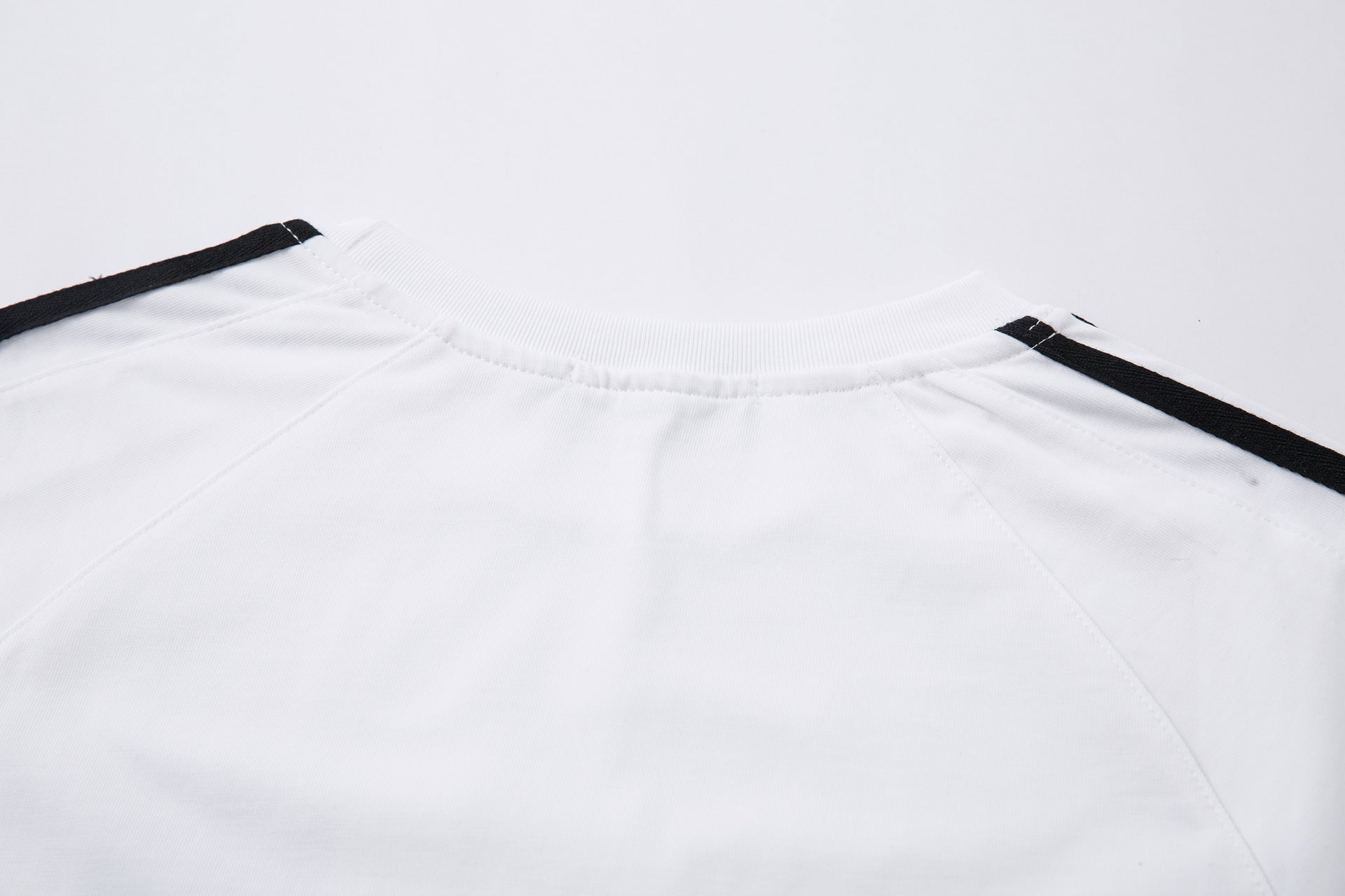 High-Neck Heavyweight Stripe Long Sleeve T-Shirt