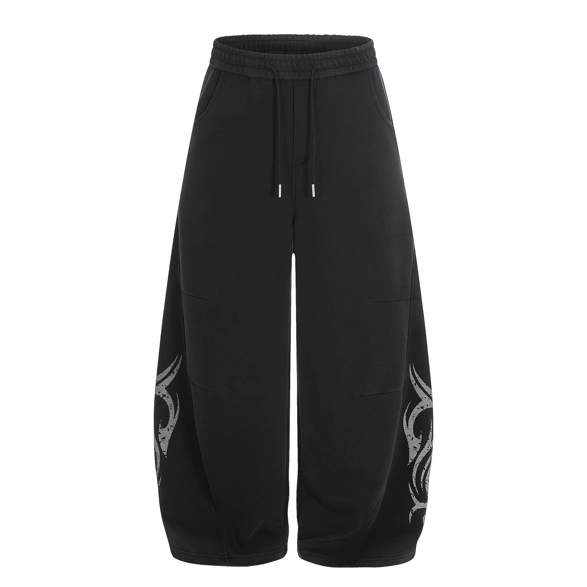 Tribal Print Drawstring Wide Leg Sweatpants