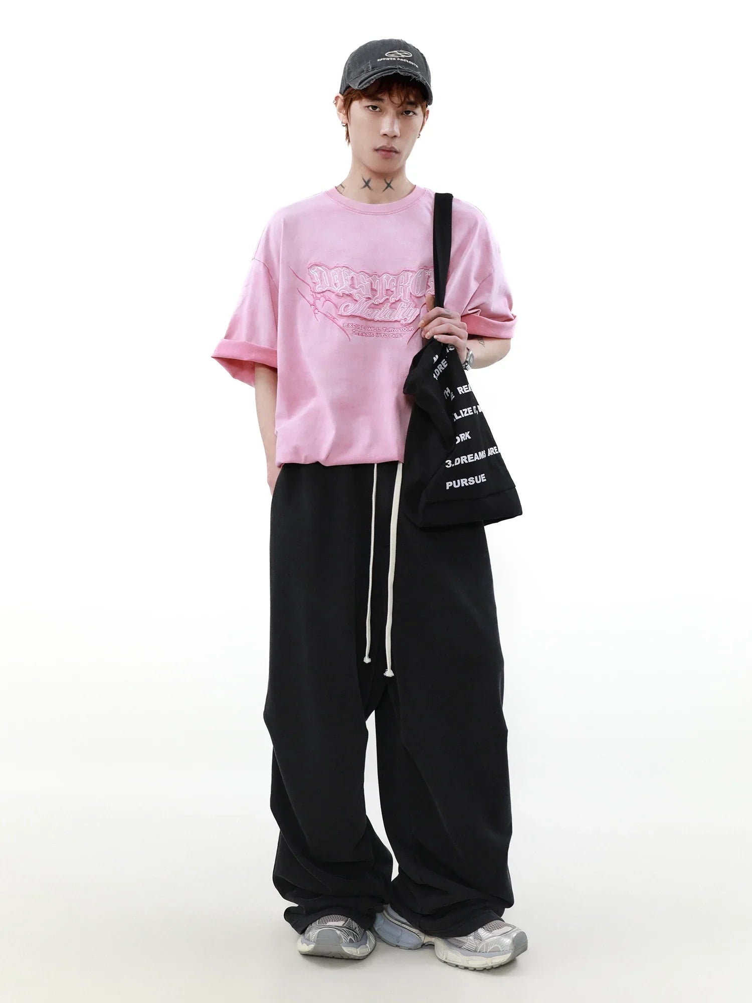 Wash Print Oversize Short Sleeve T-Shirt
