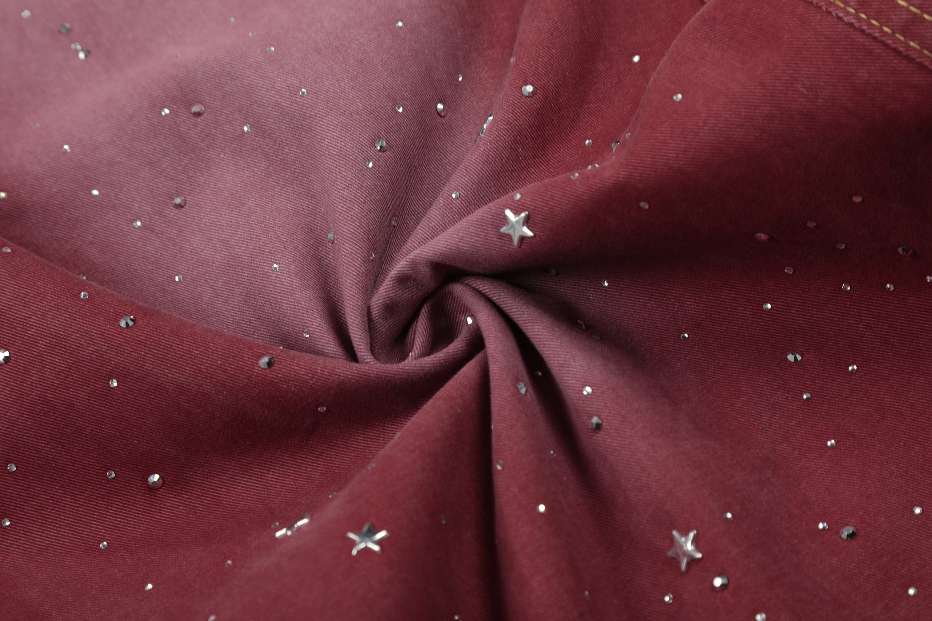 Washed Paint Studs Wide Leg Pants