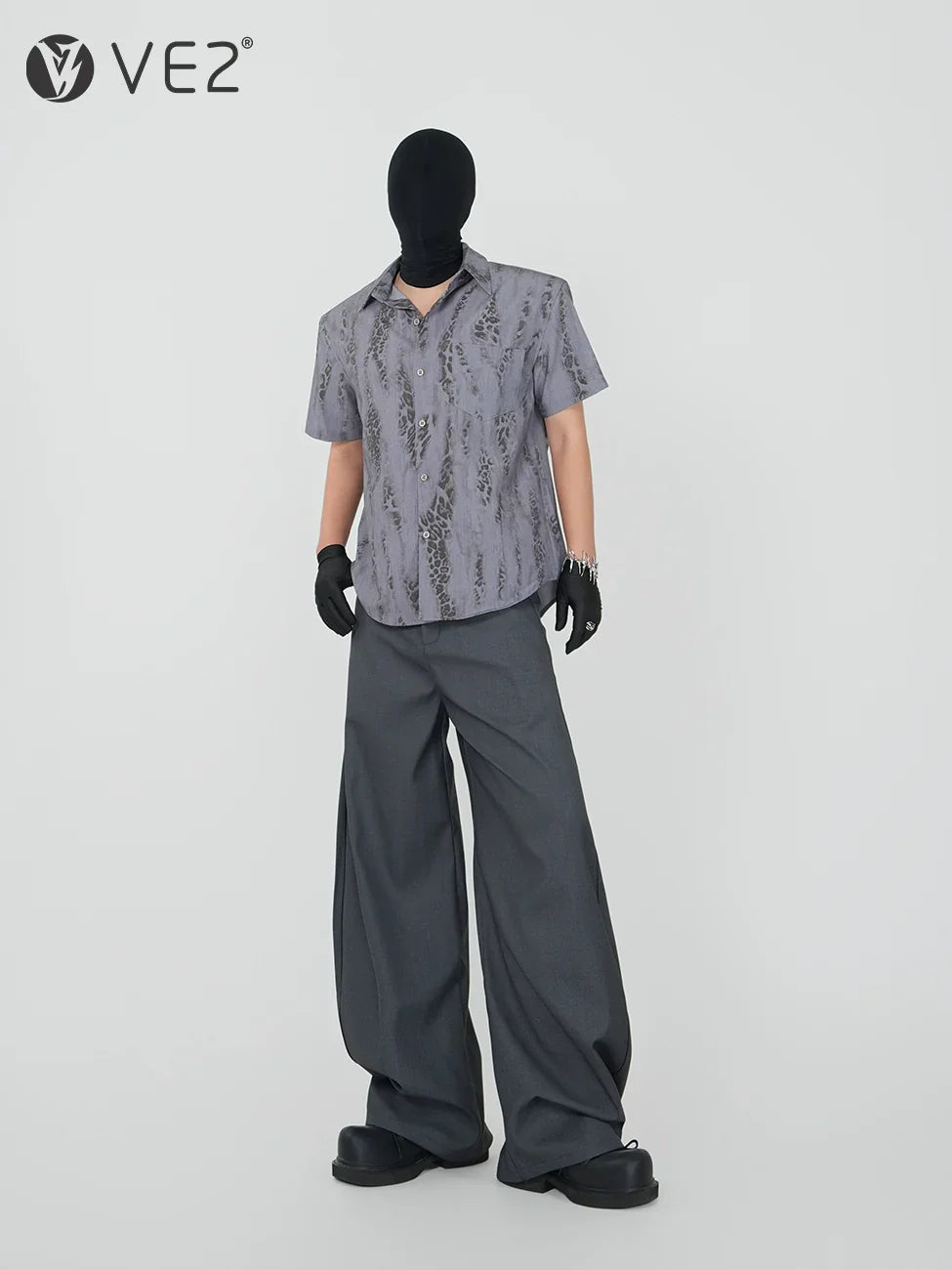 Snake Print Oversize Short Sleeve Shirt