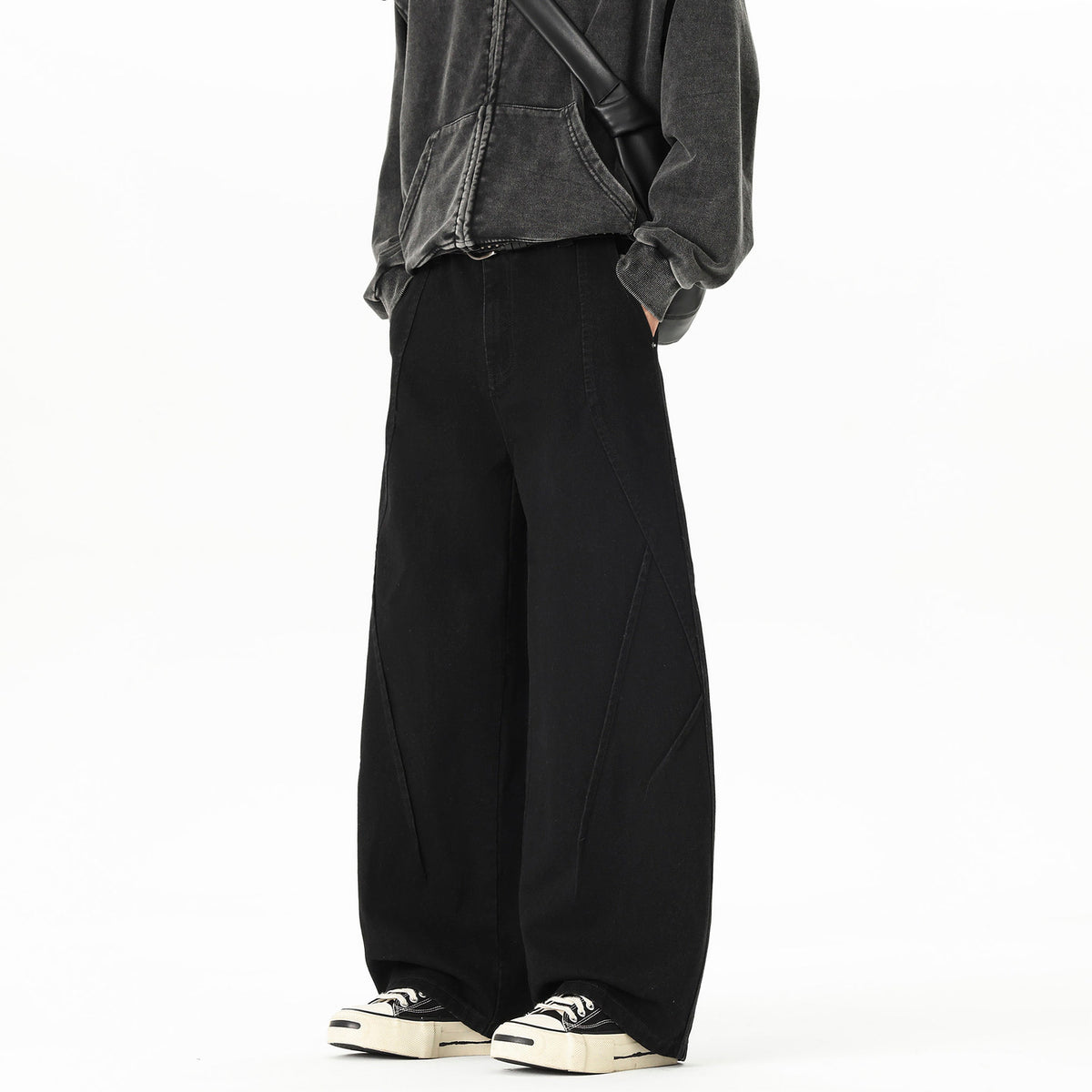 Vintage Deconstructed Patchwork Wide-Leg Pants