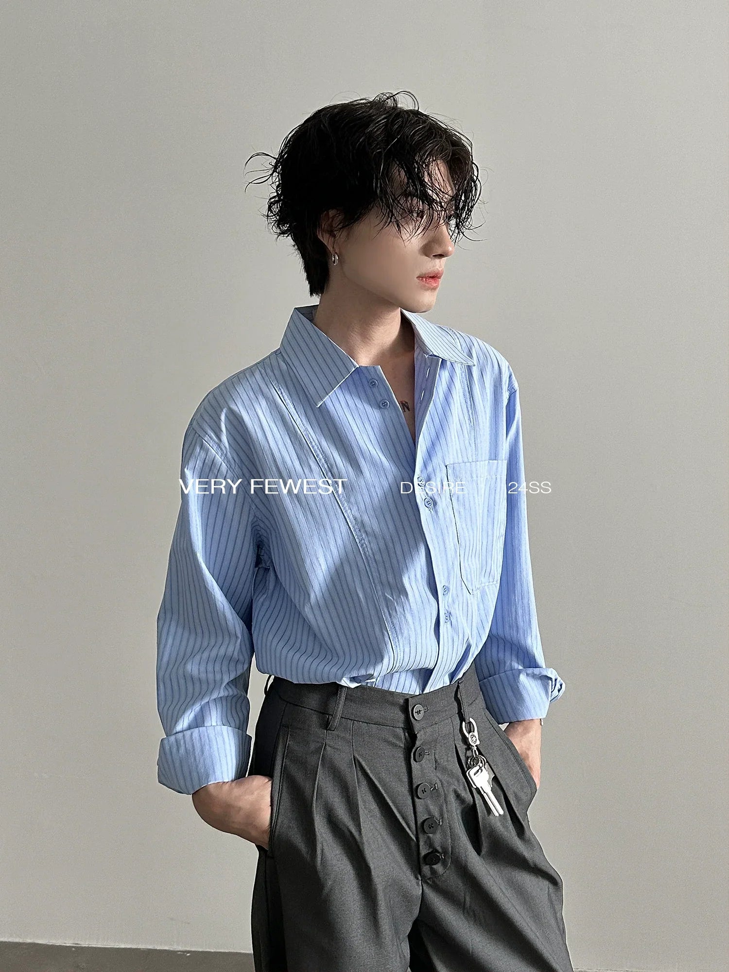 Stripe Loose Long Sleeve Shirt