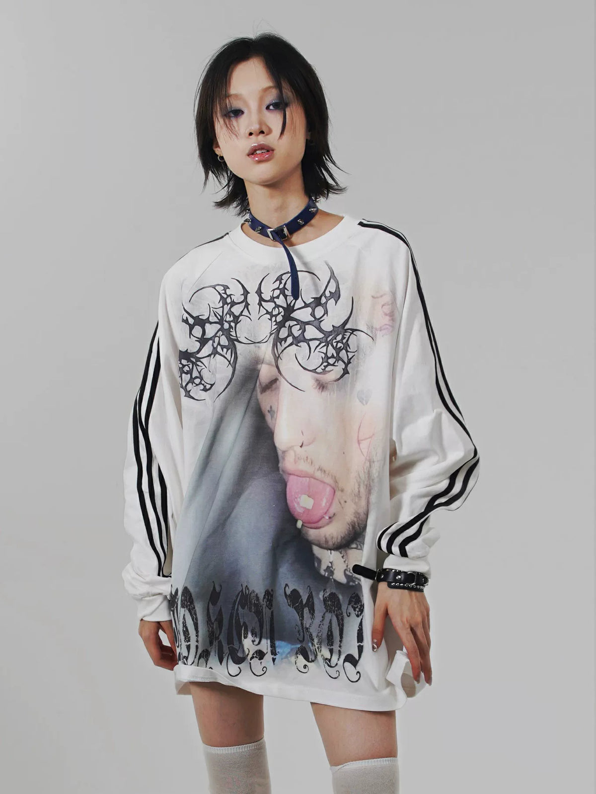 Gothic Heavyweight Side Stripe Long Sleeve T-Shirt