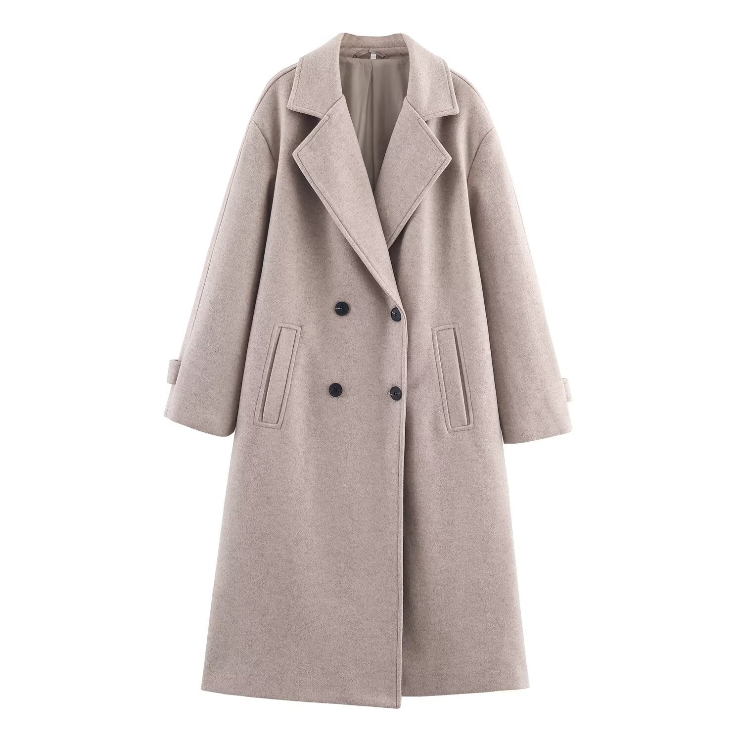 Elegant Oversized Double-Breasted Coat