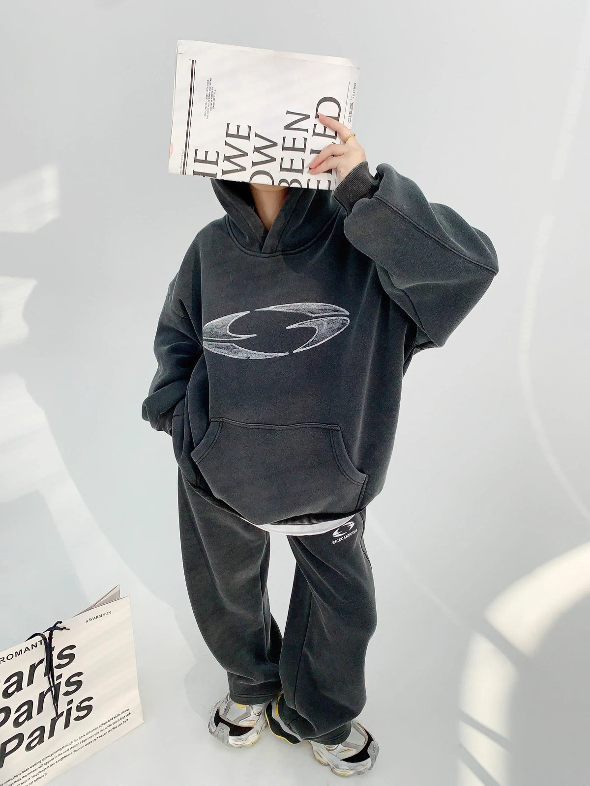 Thick Heavyweight Print Hoodie & Pants Set