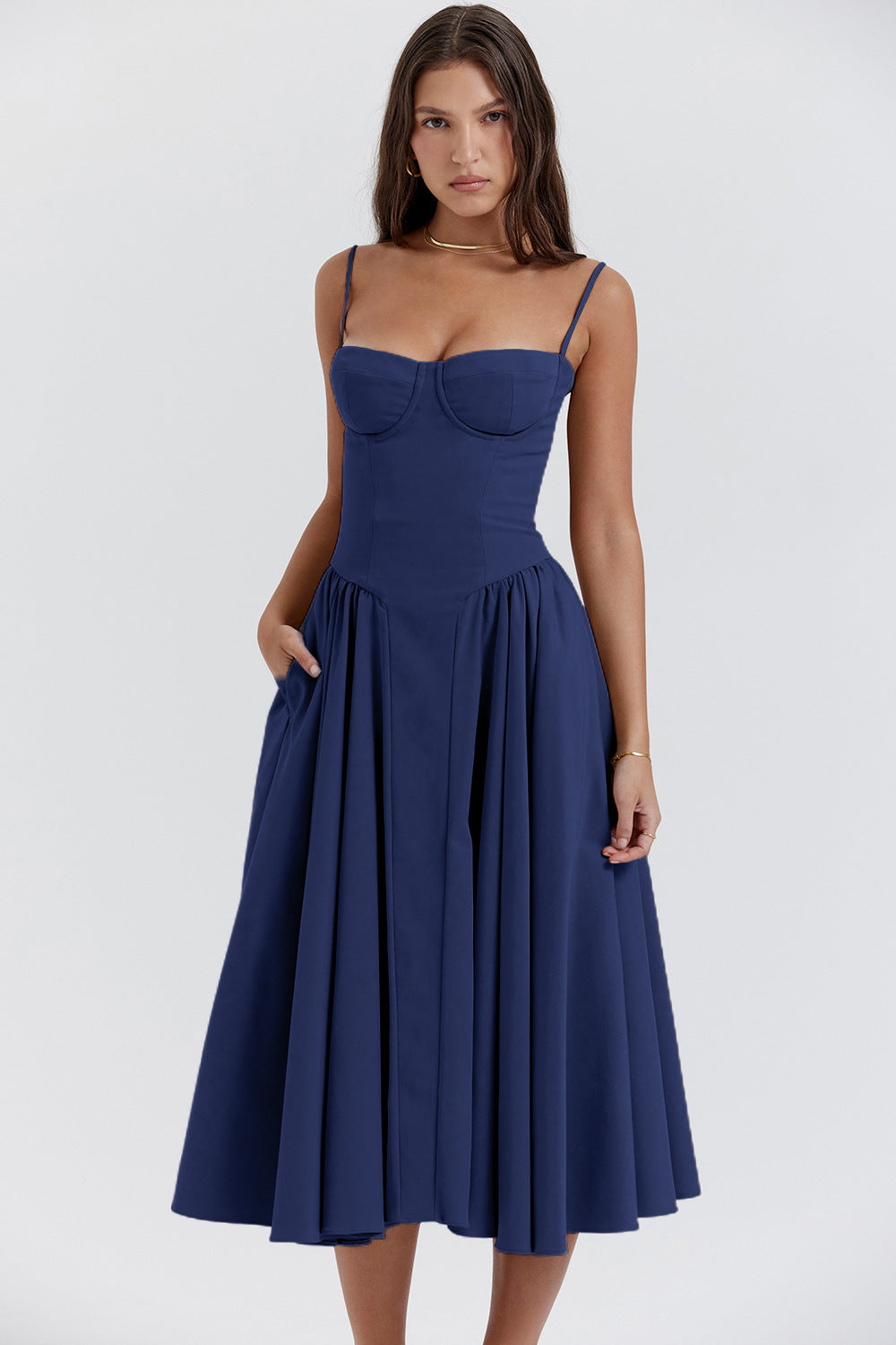 Offres spéciales bal de promo - Robe longue Dopamine française