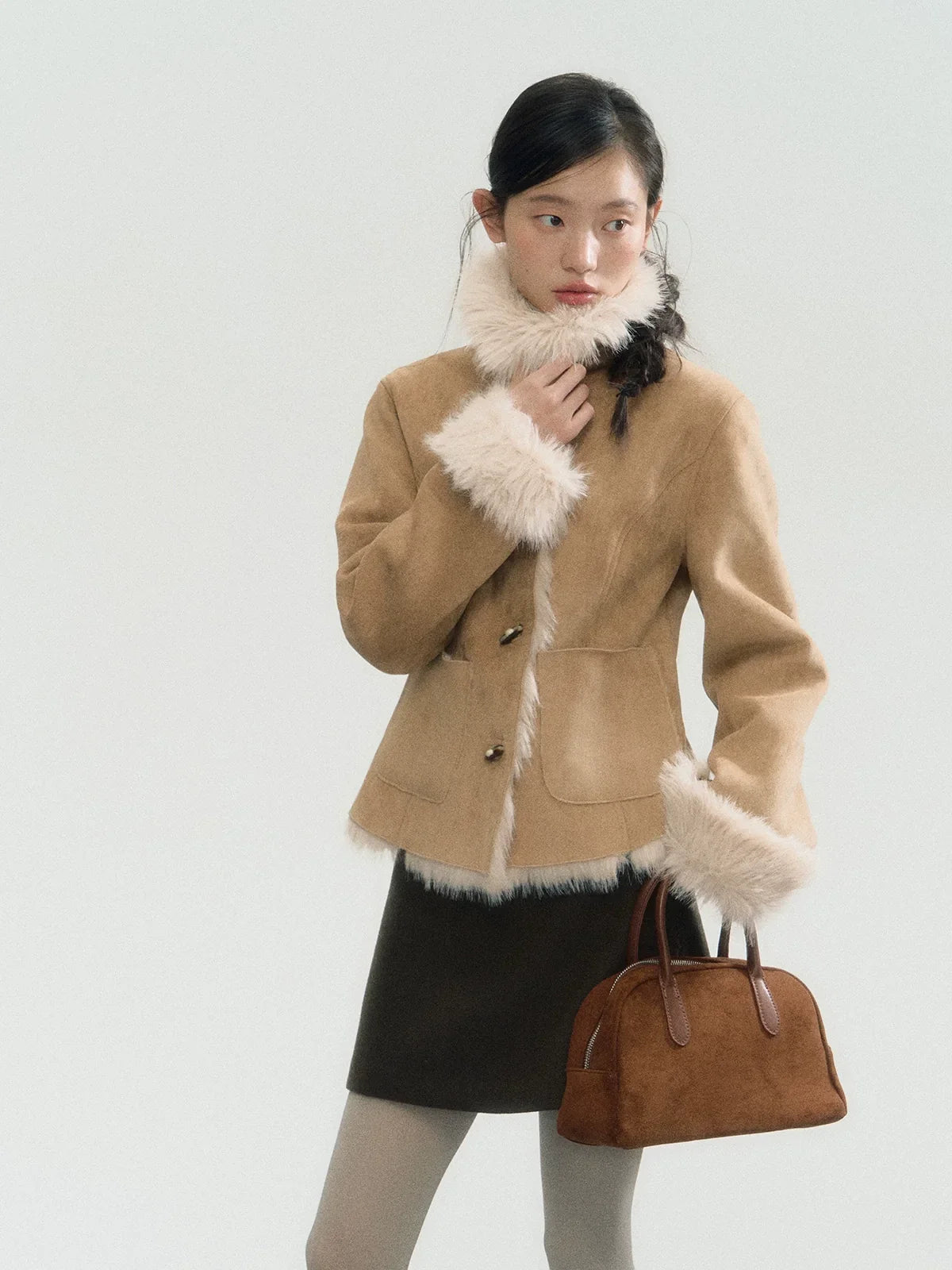 Fake Shearling Thick Jacket