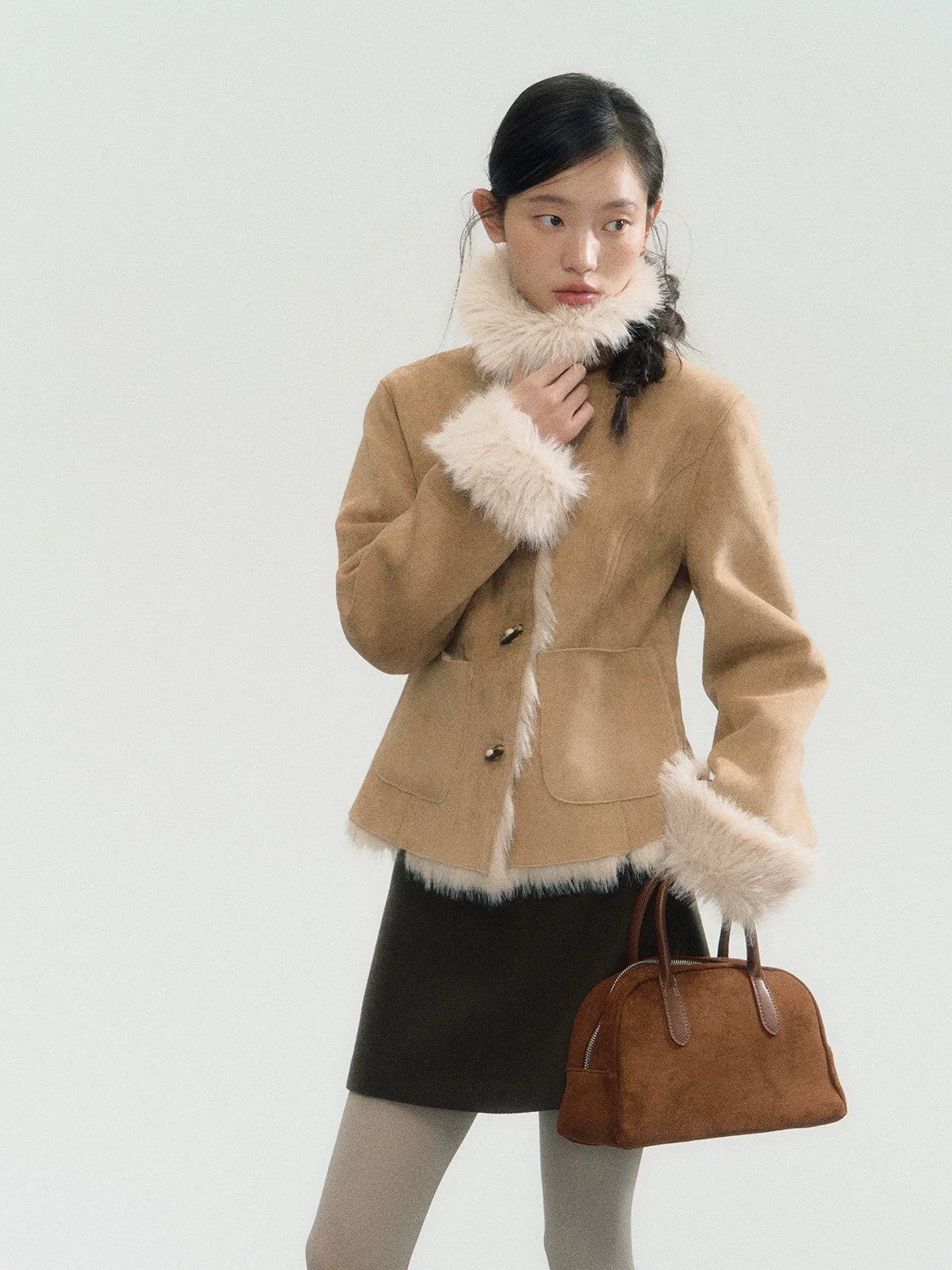 Fake Shearling Thick Jacket
