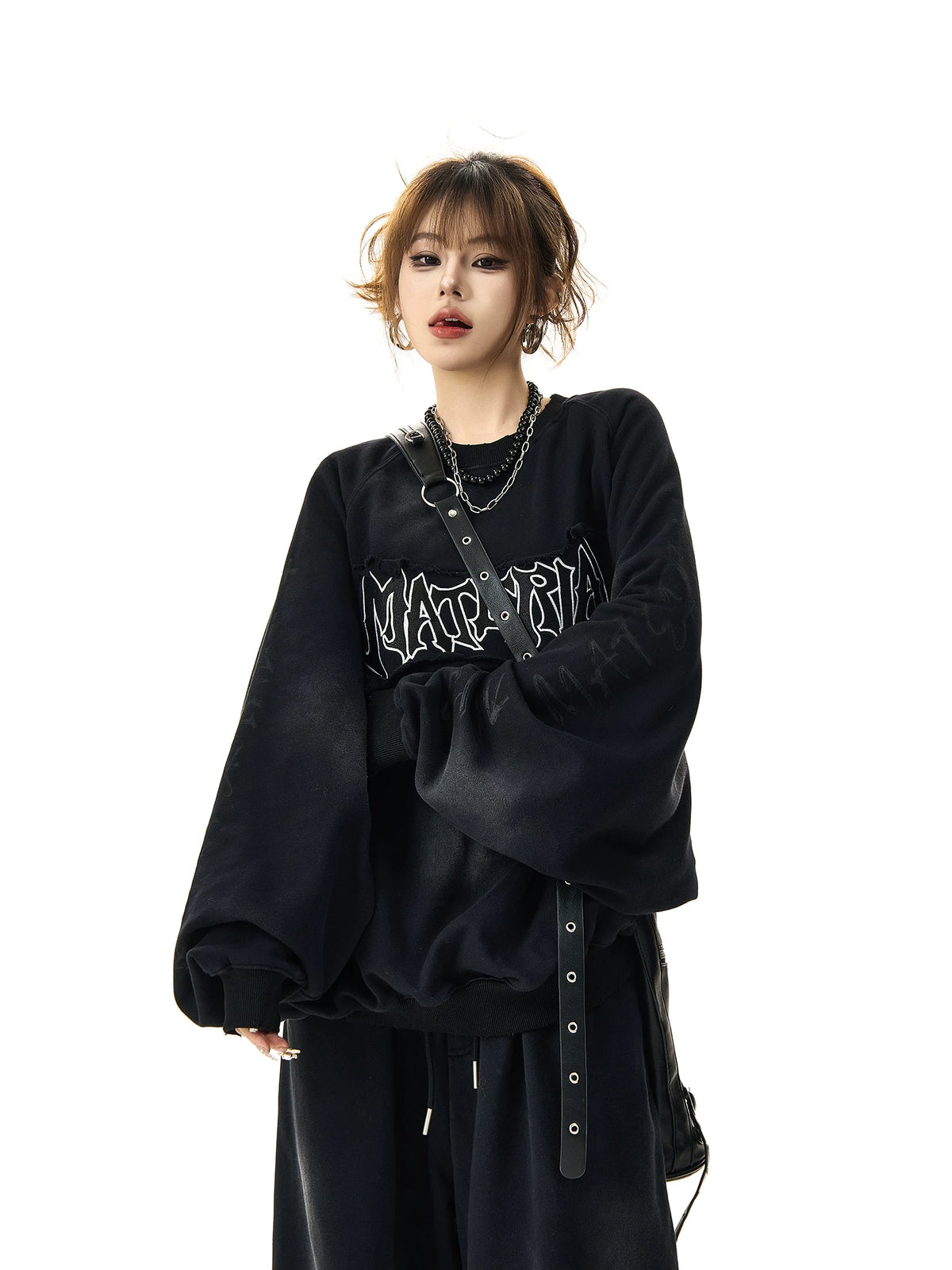 Patchwork Oversize Sweatshirt Na2928-K