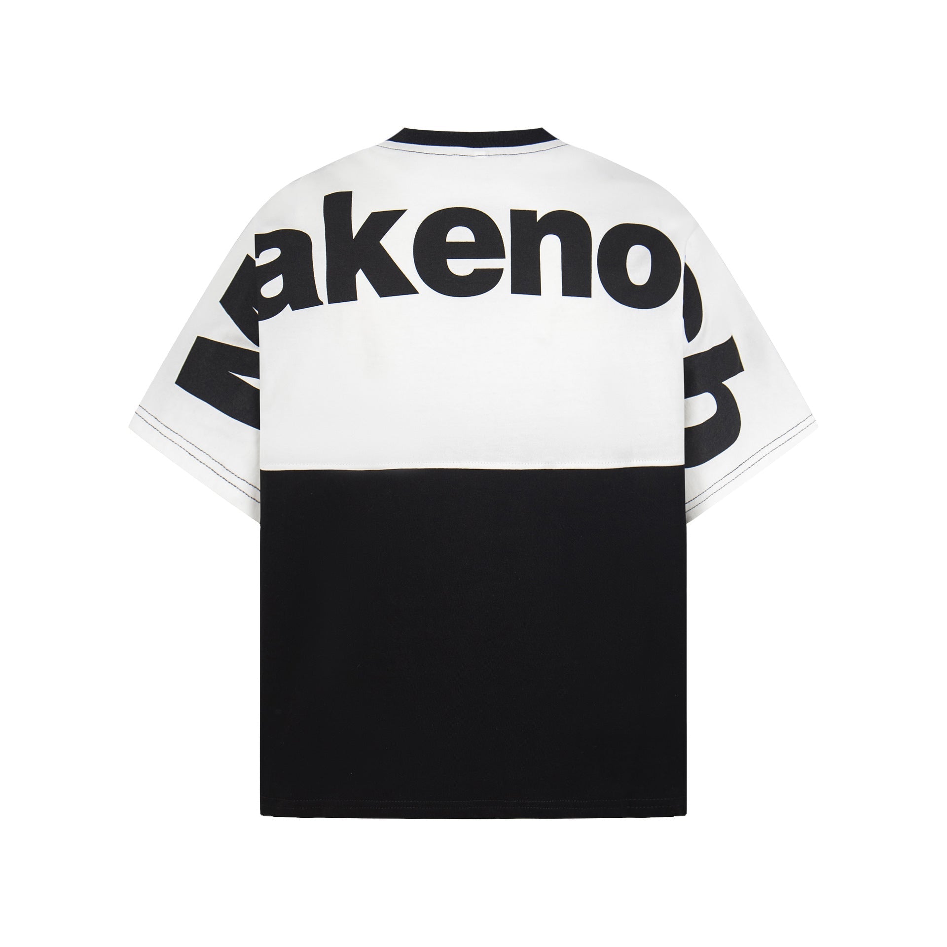 Letter Print Patchwork Oversize Short Sleeve T-Shirt