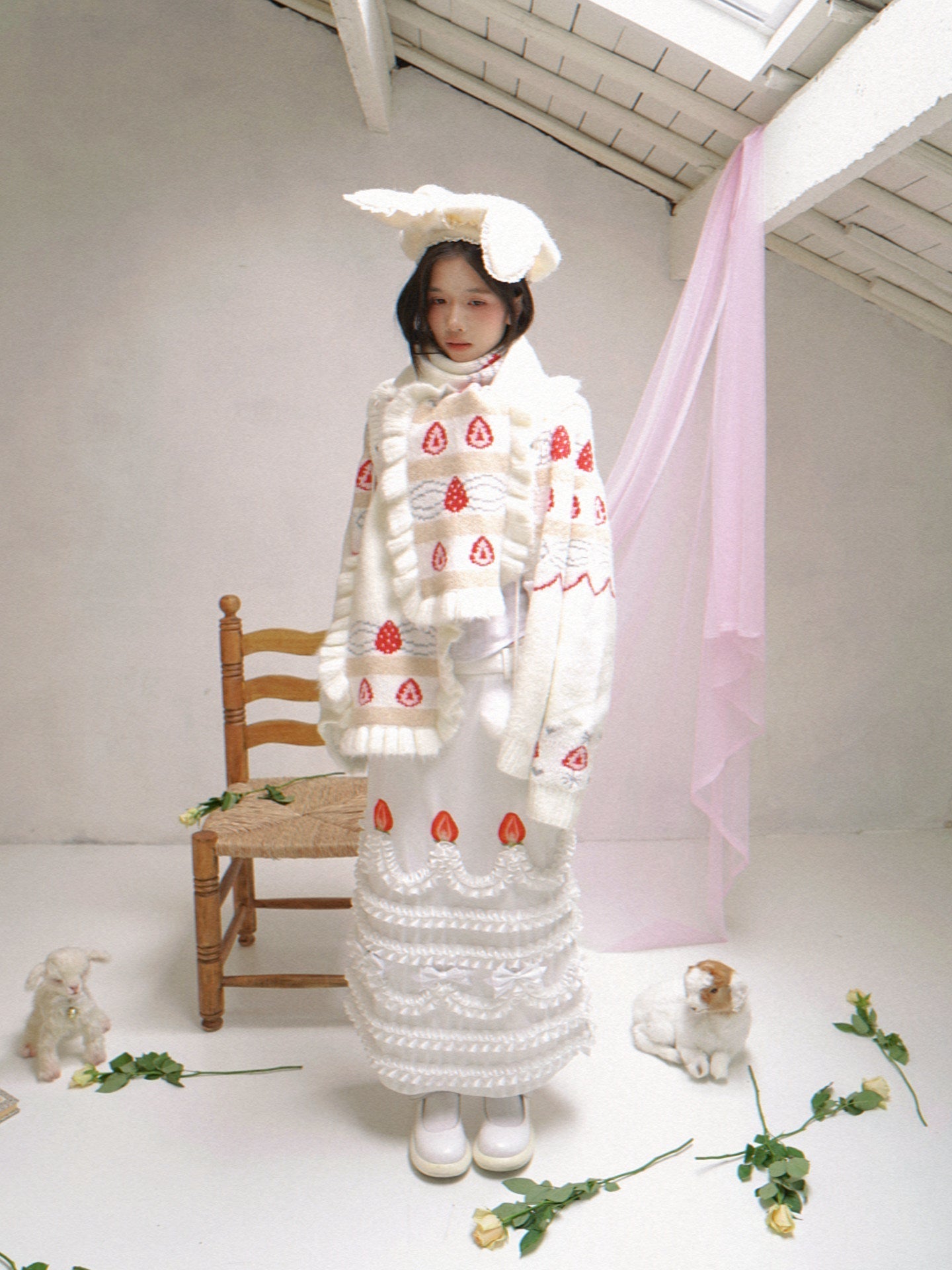 Cake Hooded Knit Cardigan
