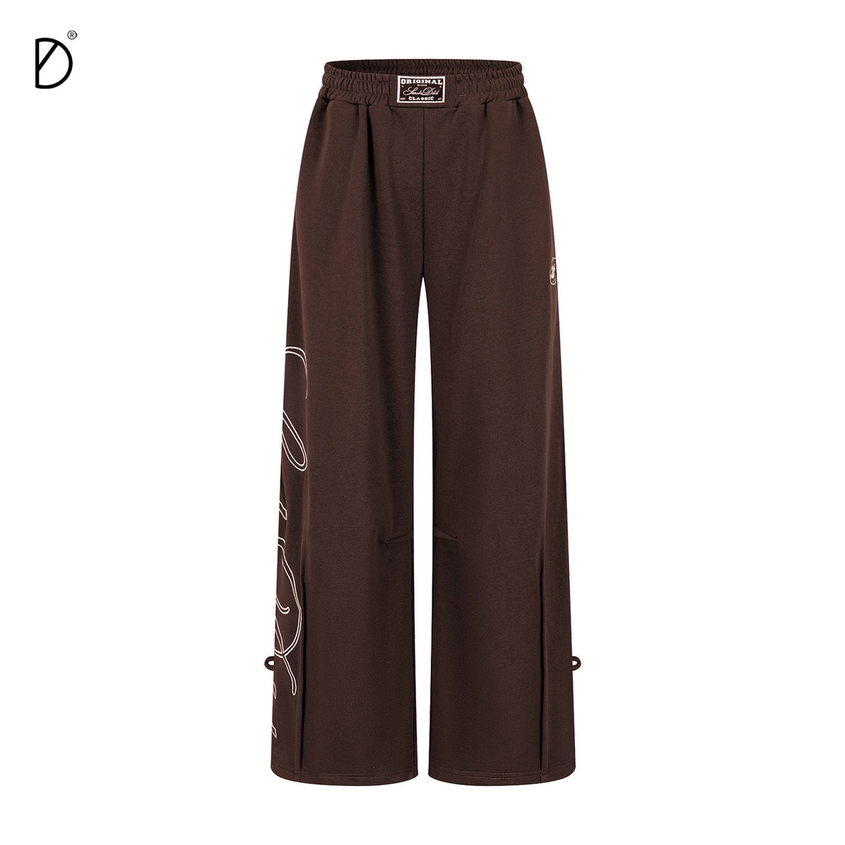 Logo Print Zip Hoodie & Logo Print Wide Leg Sweatpants Setup