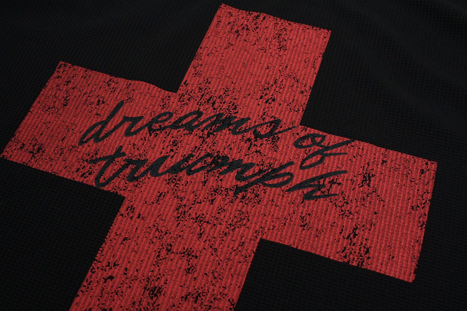 Cross Letter Print Long Sleeve T-Shirt