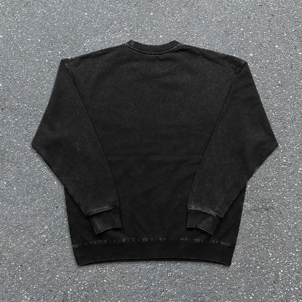 Wax Dye Washed Heavyweight Dog Print Sweatshirt