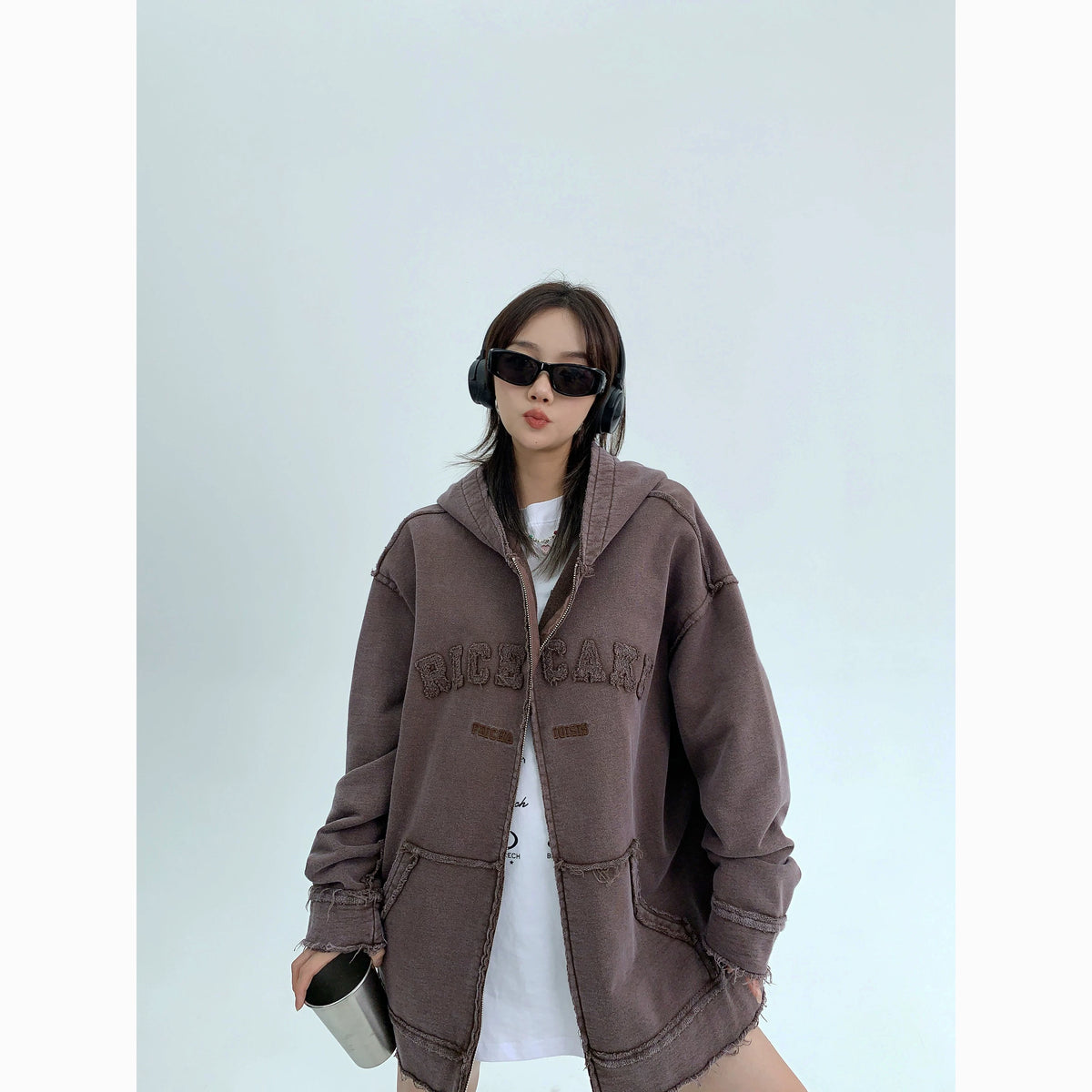 Damage Heavyweight Oversize Zipper Hoodie
