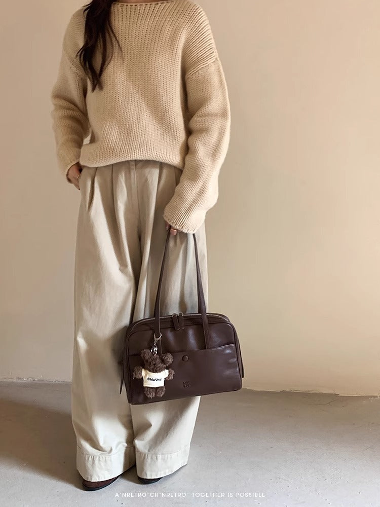 빈티지 통근용 토트백