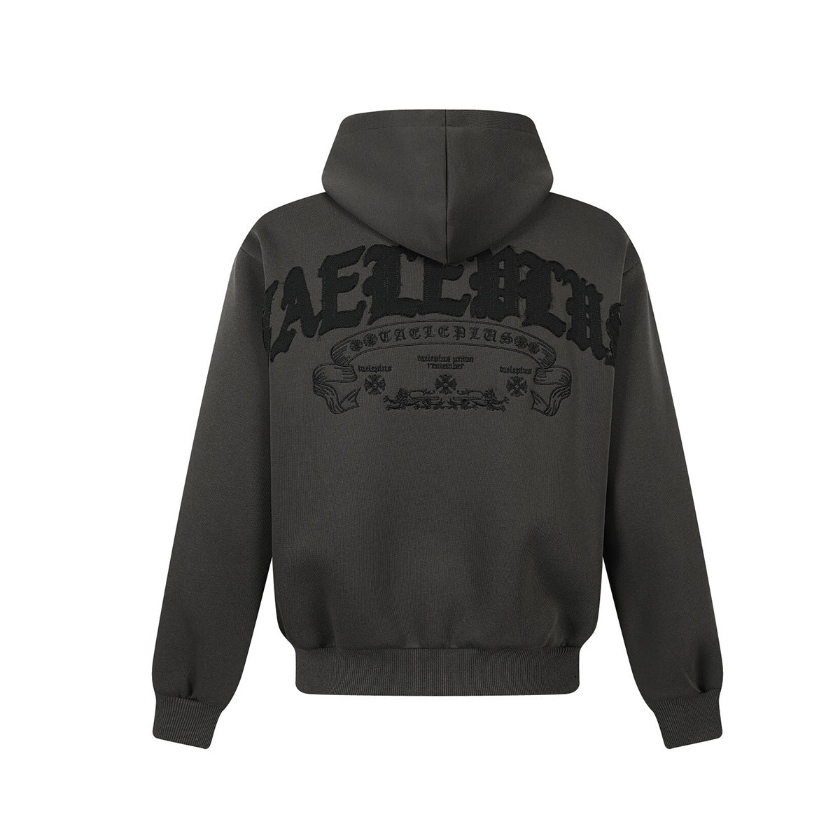 Stripe Cross Print Zipper Hoodie