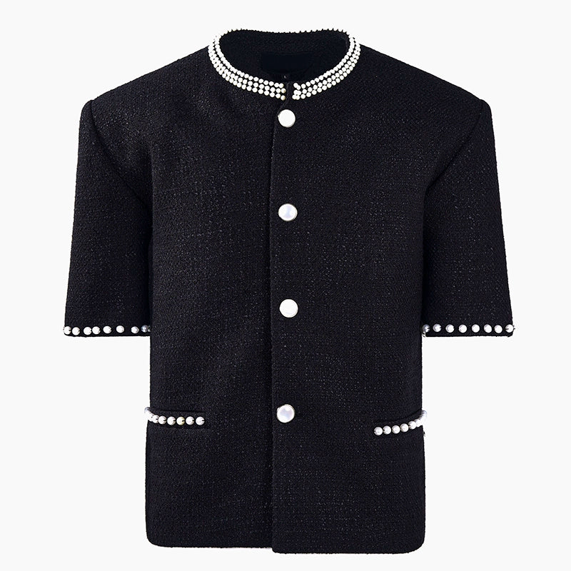 Pearl Short Sleeve Tweed Jacket