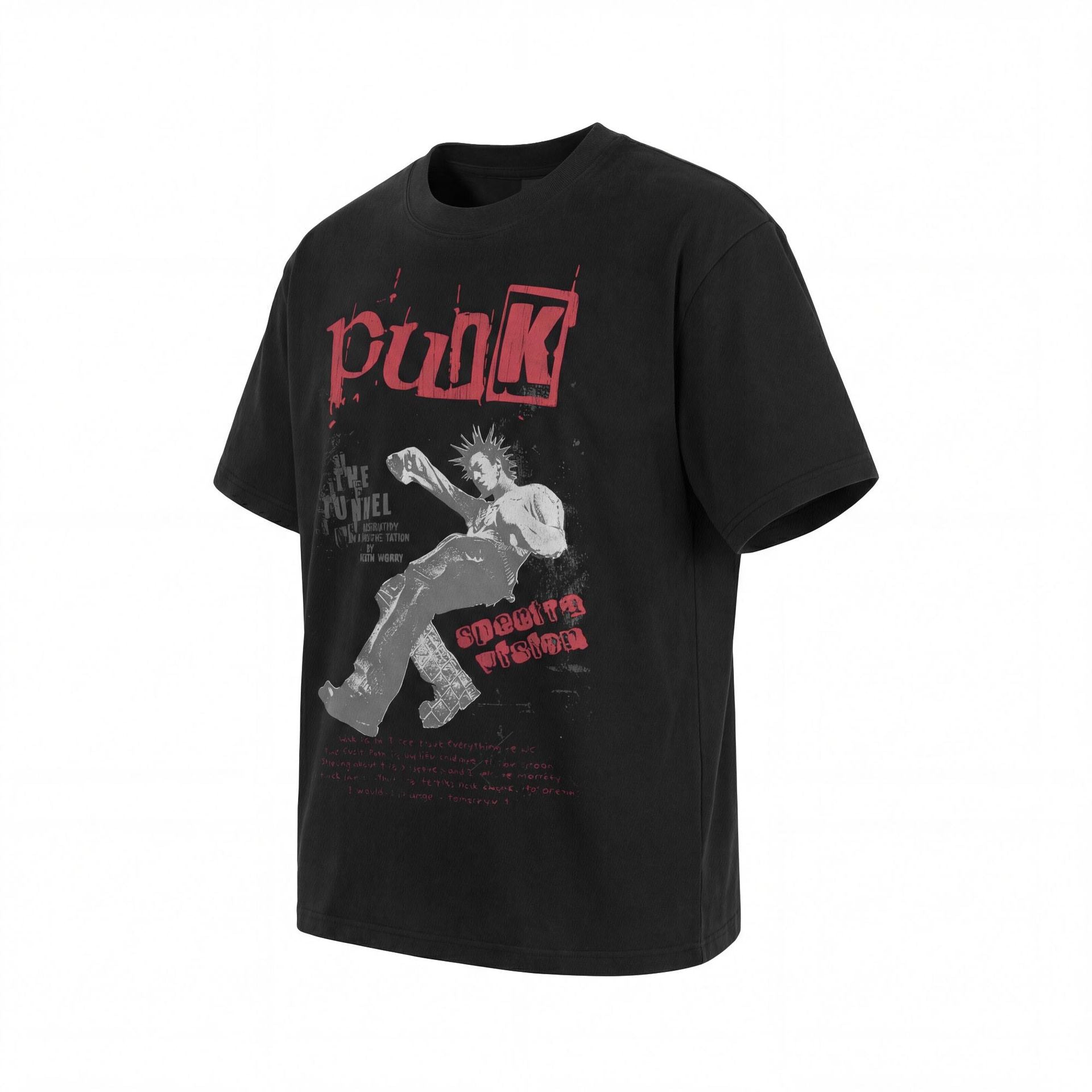 Graphic Print Wash Cotton Short Sleeve T-Shirt