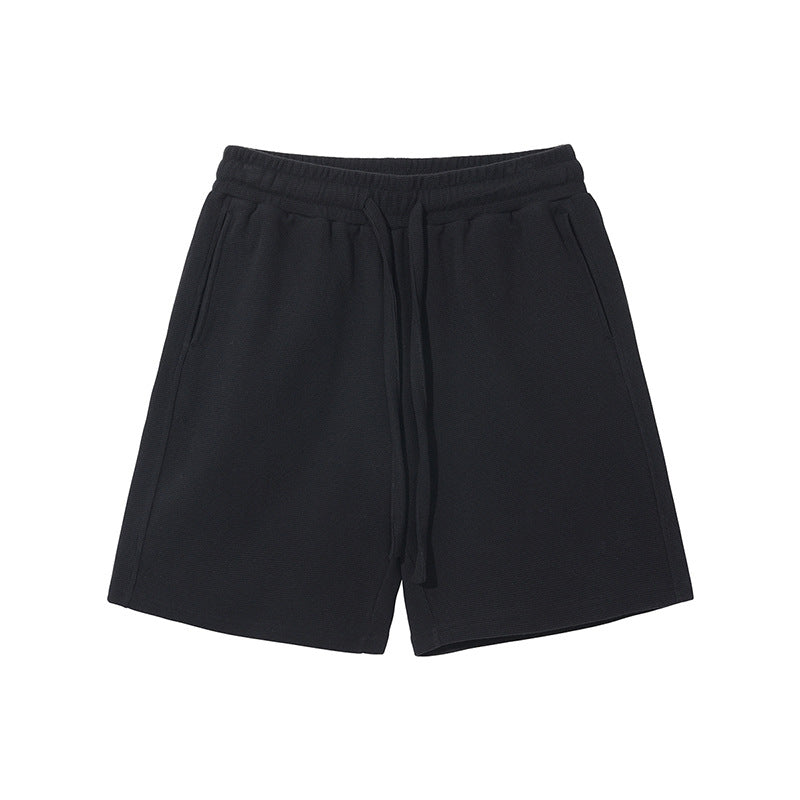 Oversize Waffle Polo Shirt & Waffle Shorts Setup