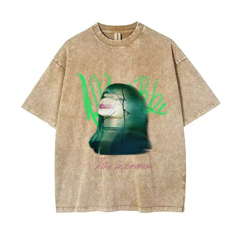 T-shirt gothique délavé pour fille