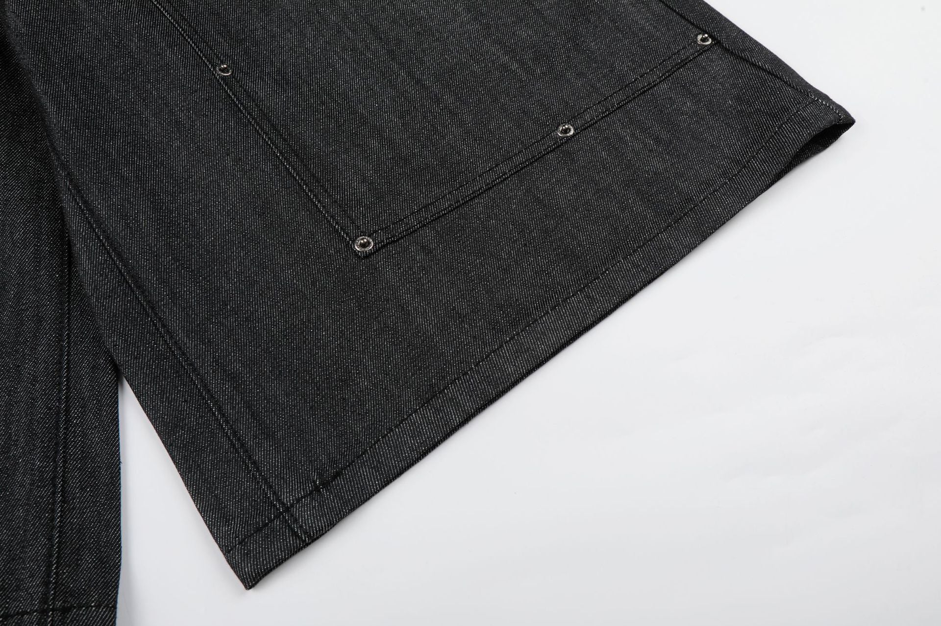 Raw Denim Rivet Wide Leg Jort