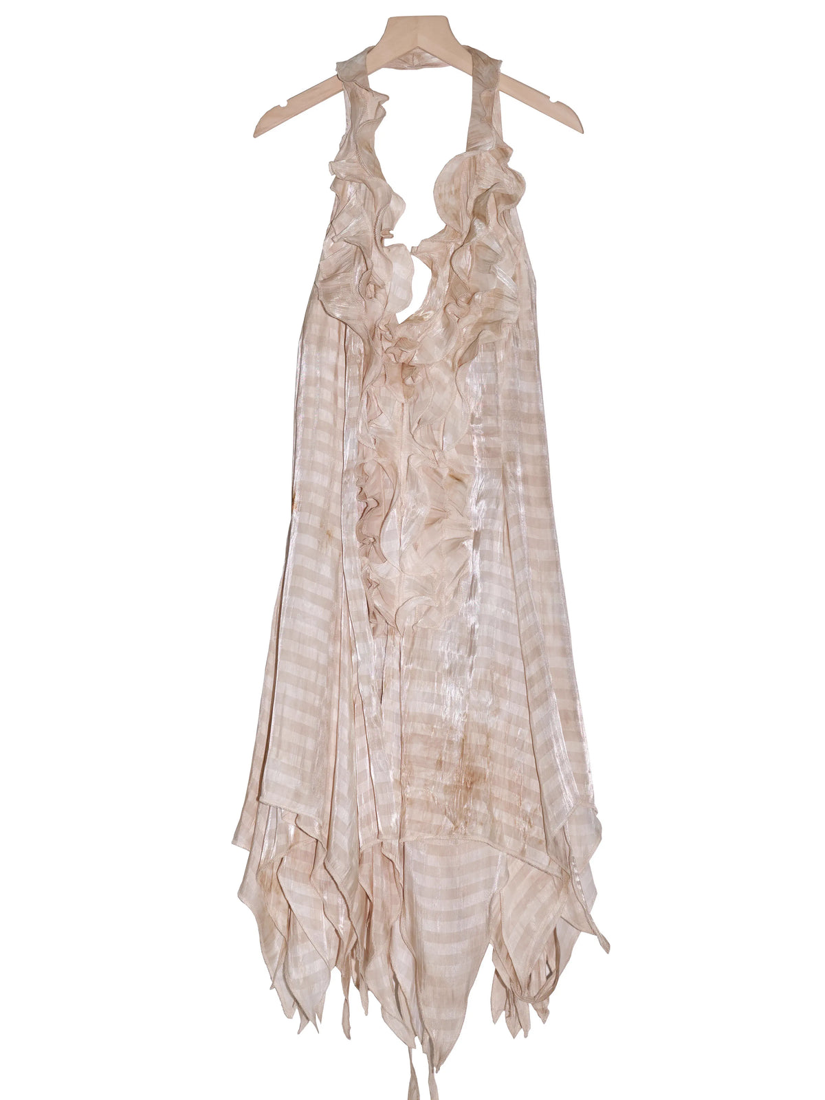 Tie Dye Hanging Neck Bare Back Dress