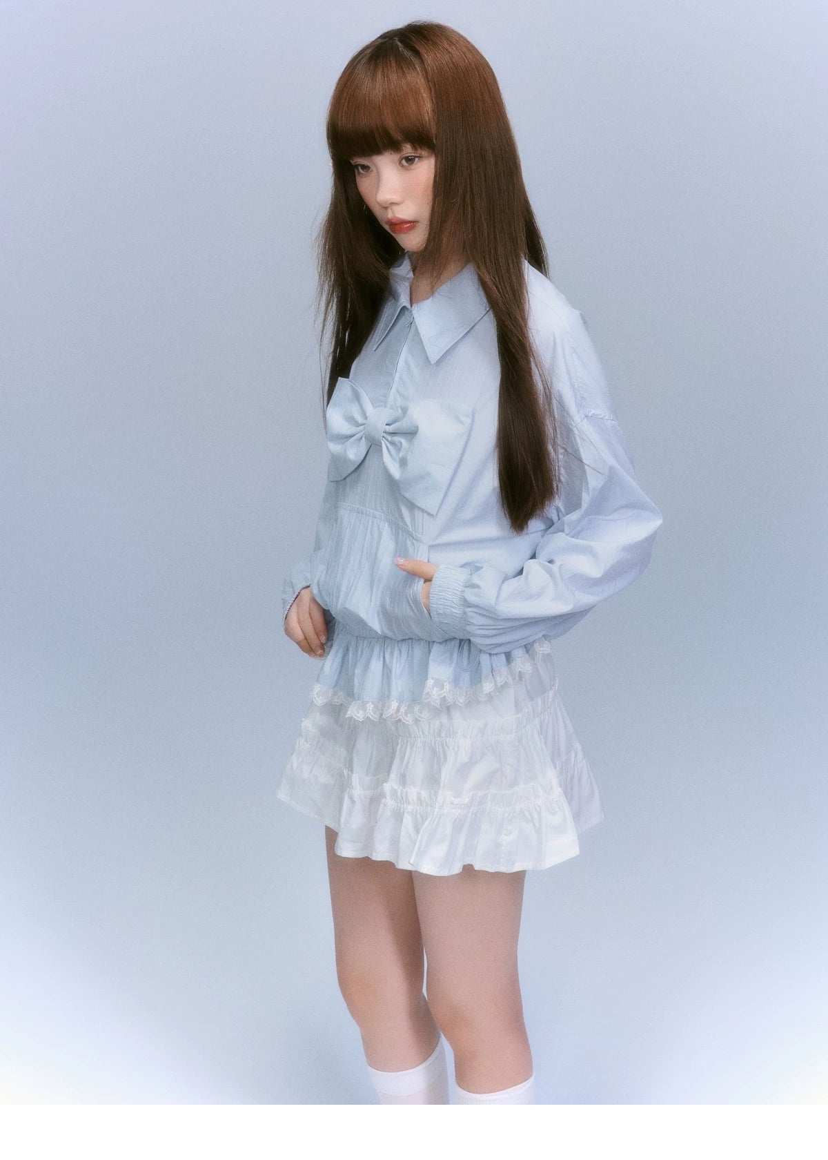 Bow Detail Long Sleeve Shirt