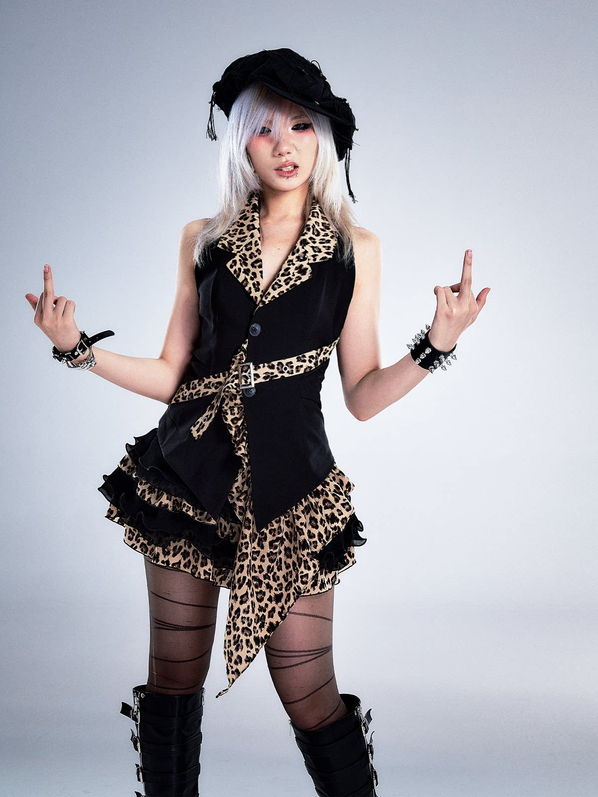 Leopard Print Halter Vest