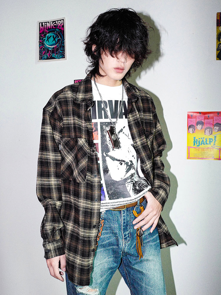 Plaid Pattern Long Sleeve Shirt