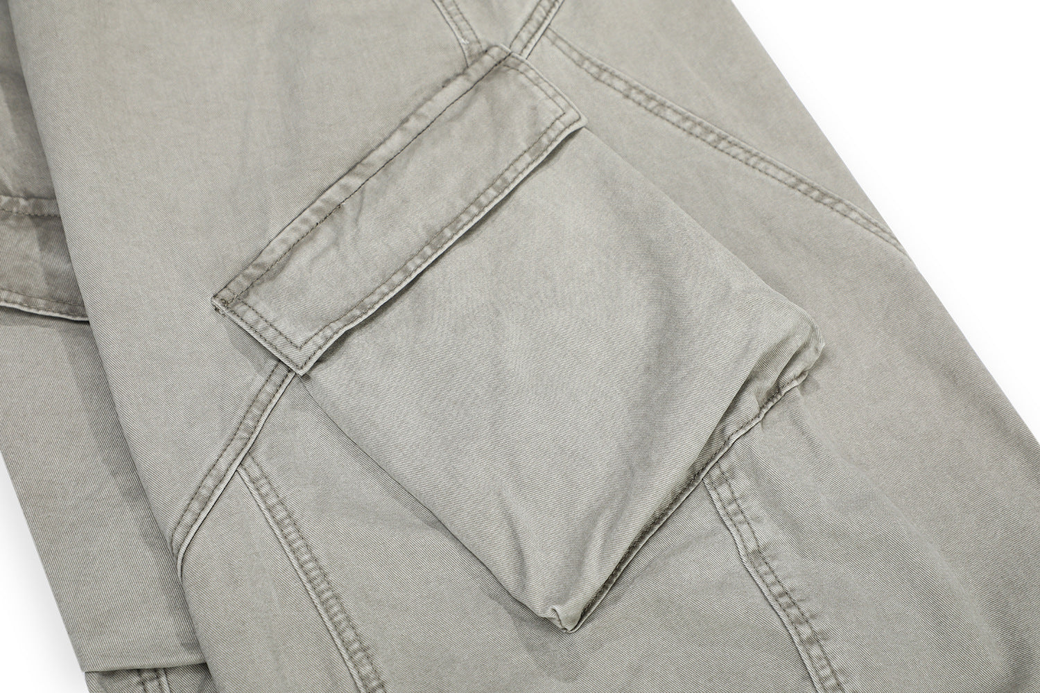 Multi-Pocket Deconstruction Curved Wide Leg Denim Jeans